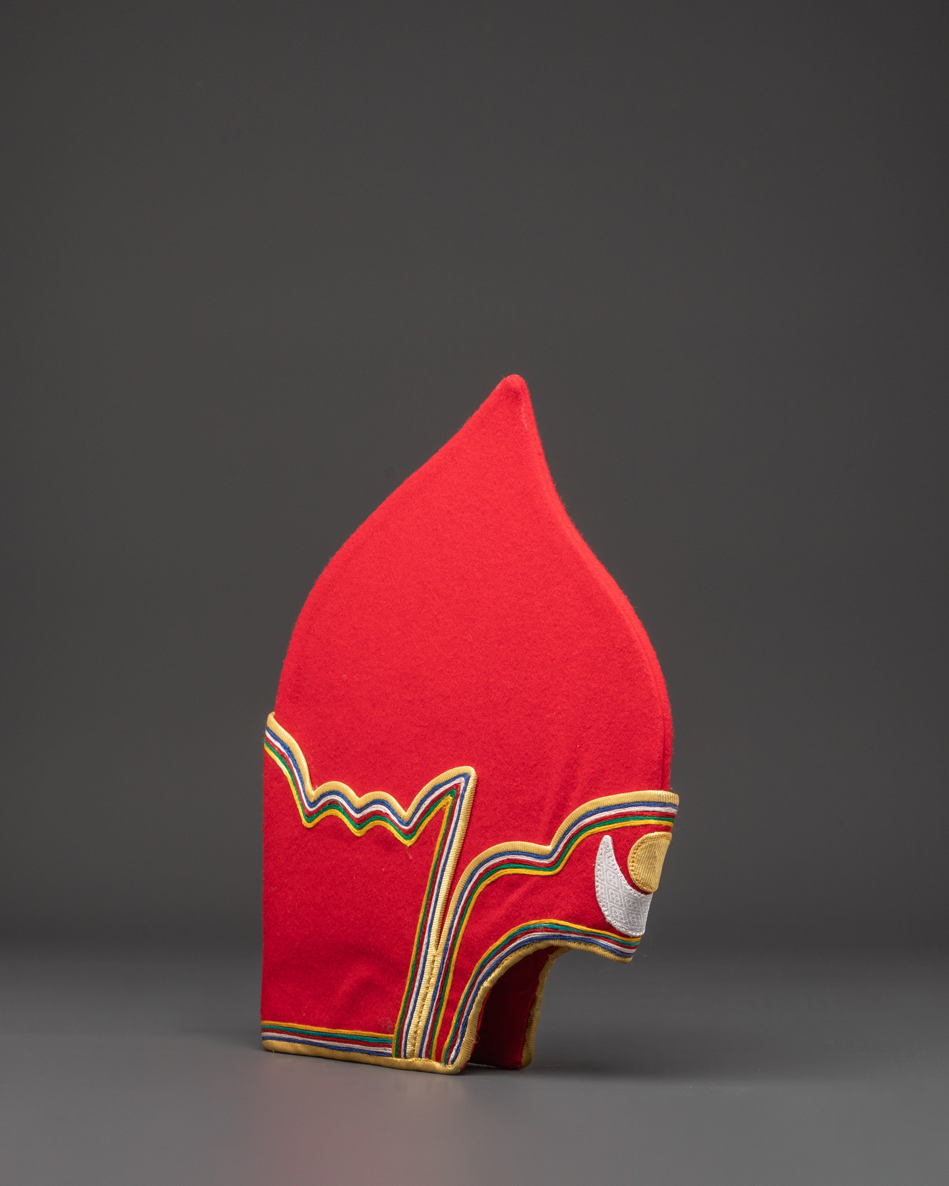 Traditional Ritual Cloth Hat | Handmade Himalayan Ceremonial Headwear