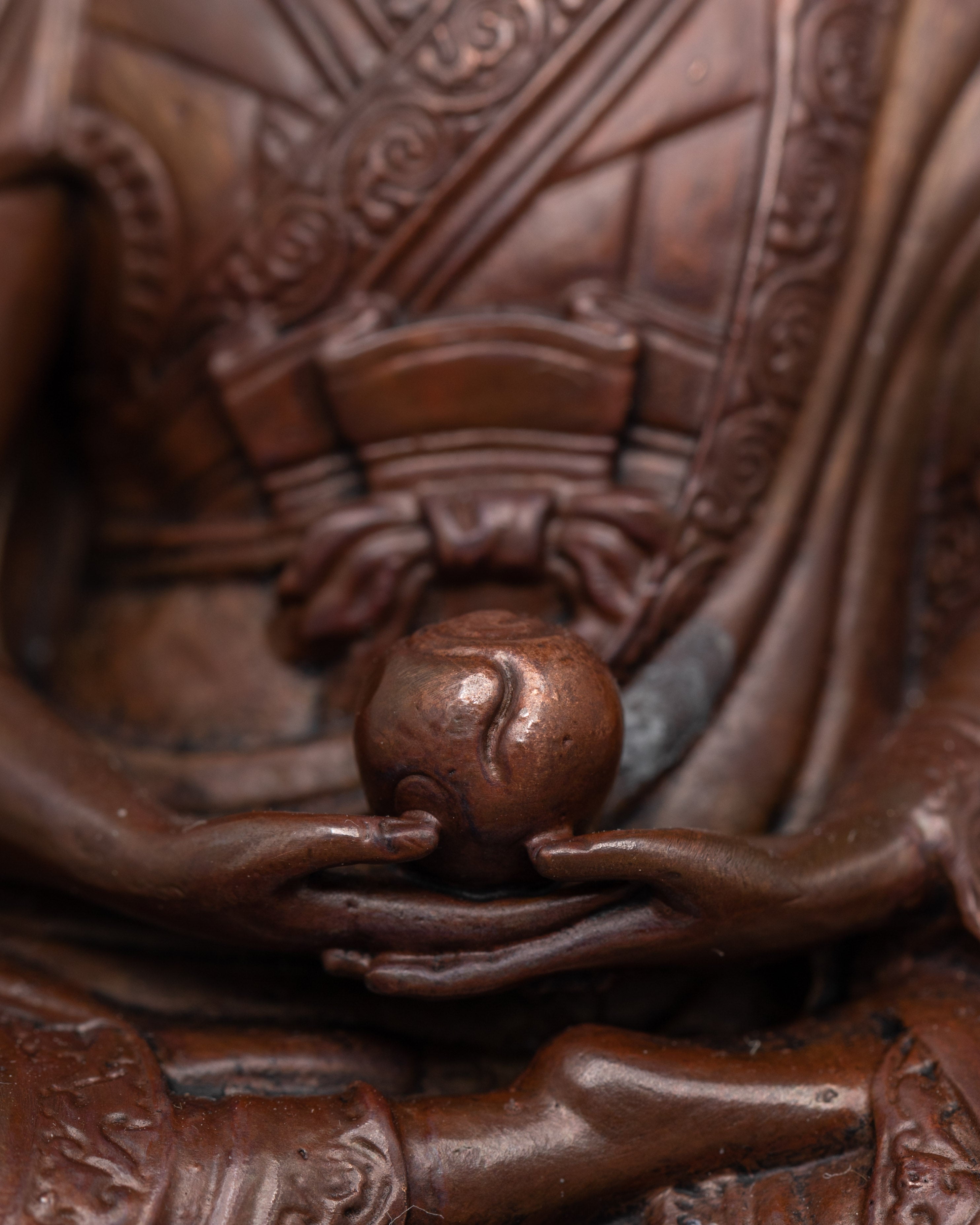 Oxidized Copper Marpha, Milarepa & Gompopa Set | Tibetan Buddhist Masters