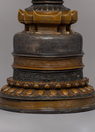 Copper Body Kadampa Chaitya | Sacred Tibetan Buddhist Stupa