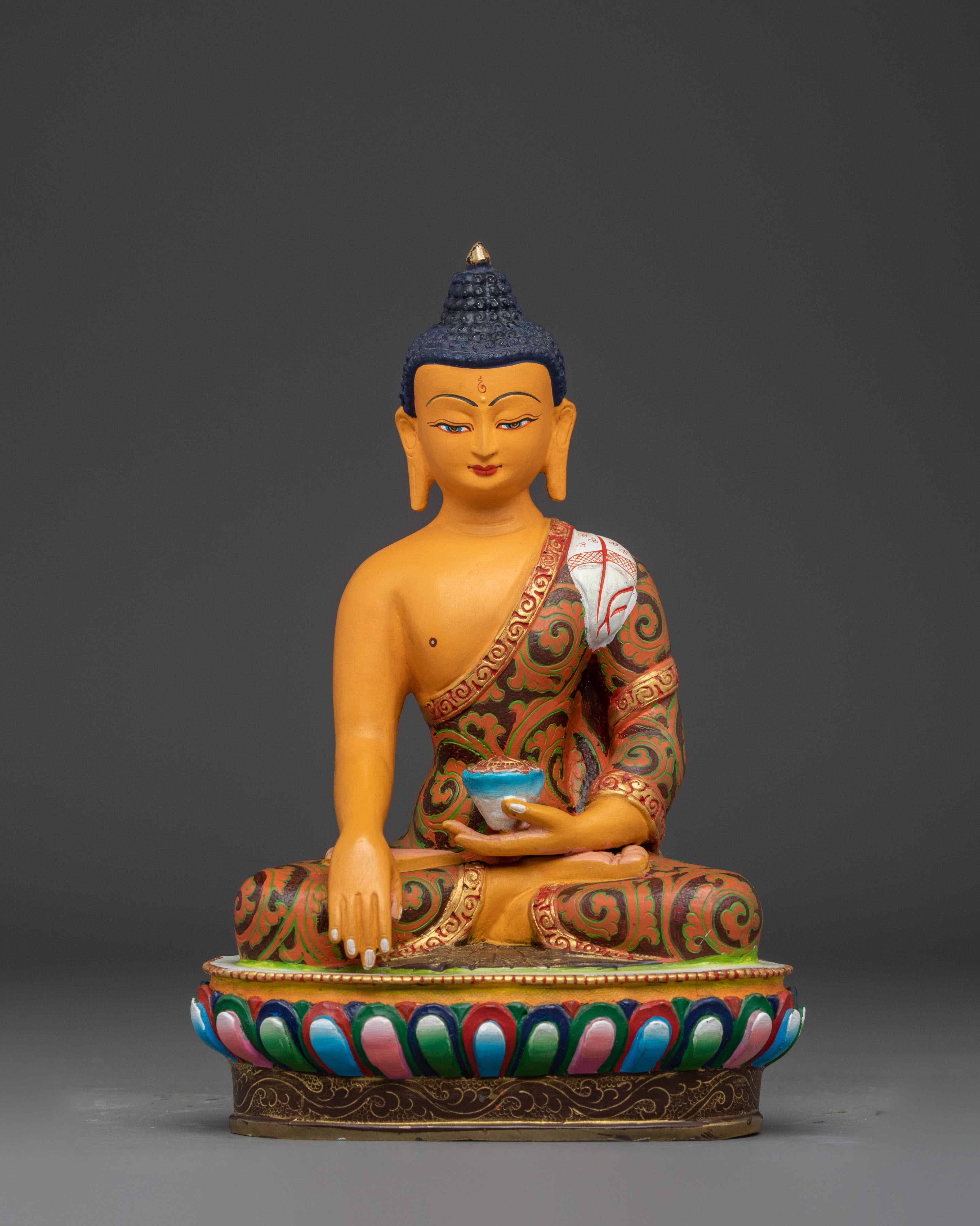 Colorful Three Buddha Statue Set | Wisdom and Peace Decor