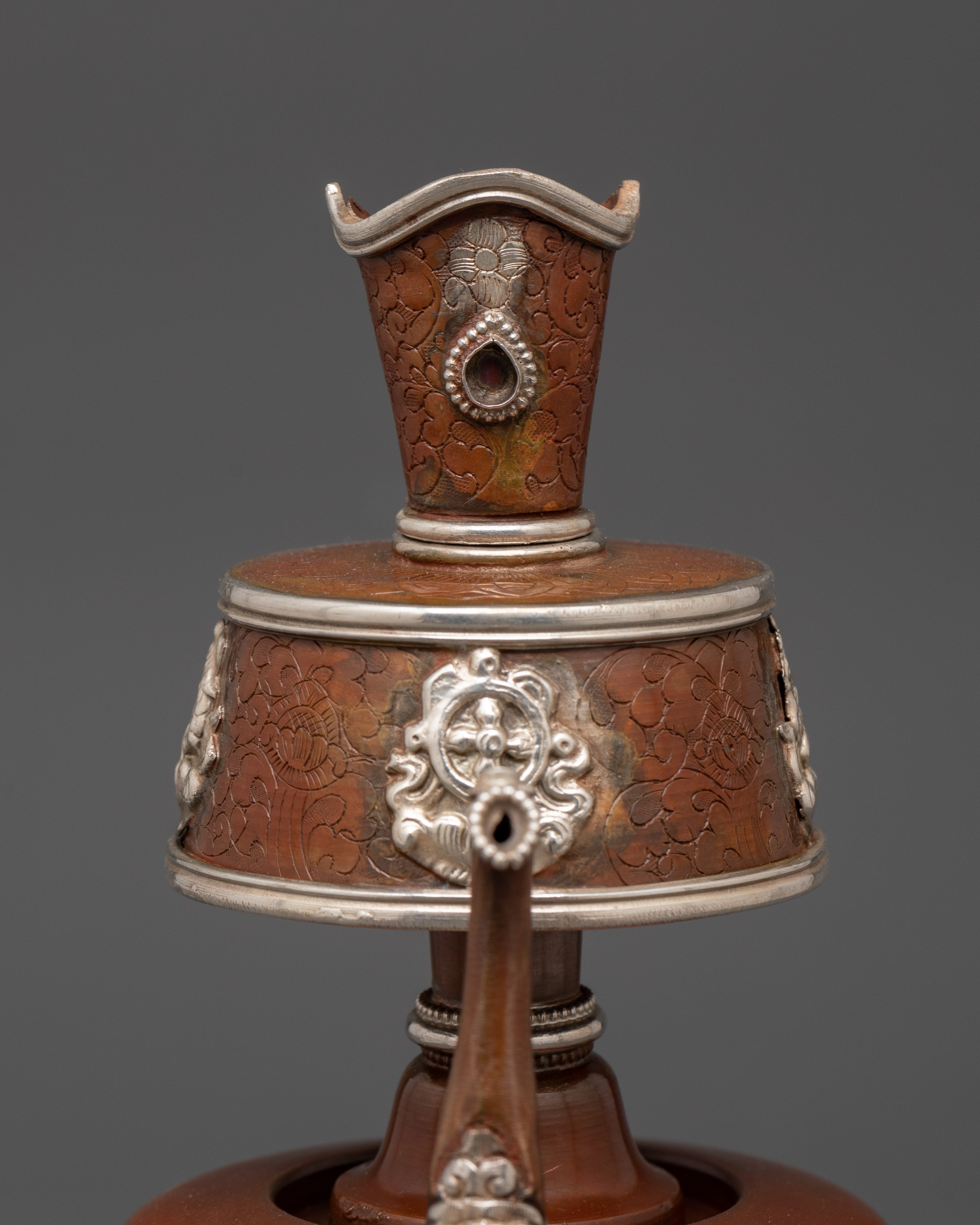 Tibetan Bhumba Water Offering Vase | Handmade Altar Decor for Meditation, Rituals and Blessing