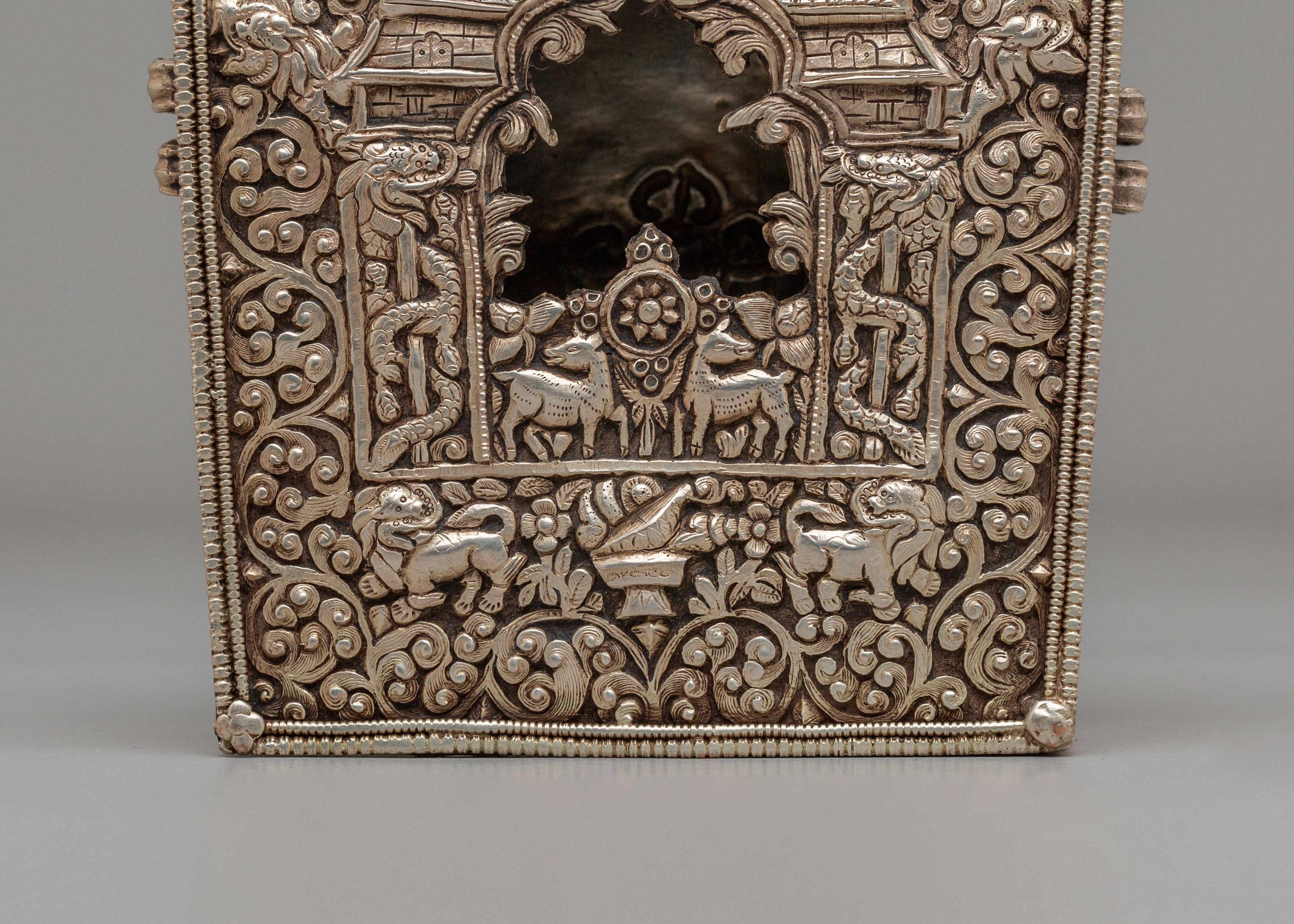 Sacred Himalayan Portable Shrine Ghau Box | Spiritual Protection Amulet