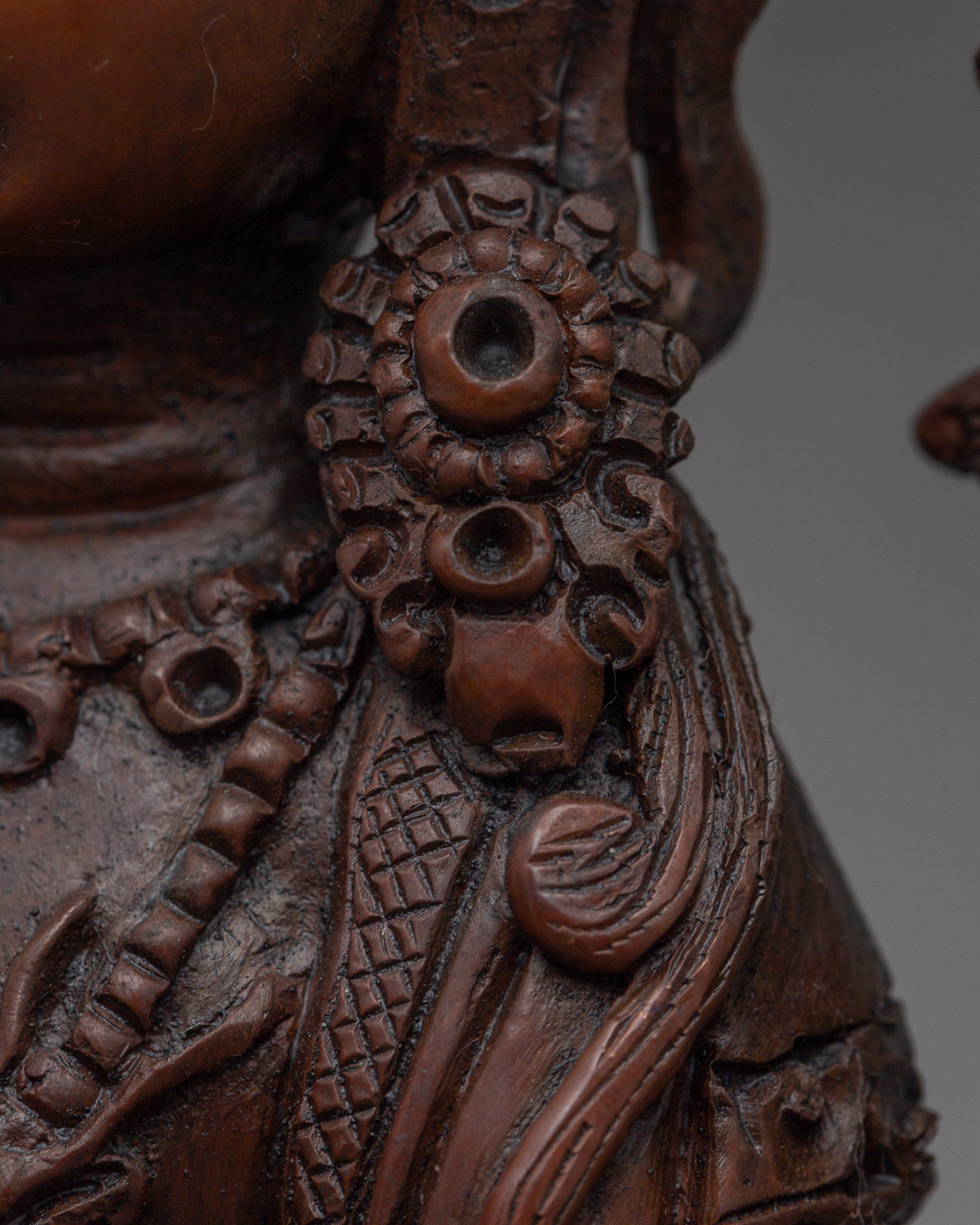 Handmade Chenrezig Compassion Deity Sculpture | Four-Armed Avalokiteshvara Deity