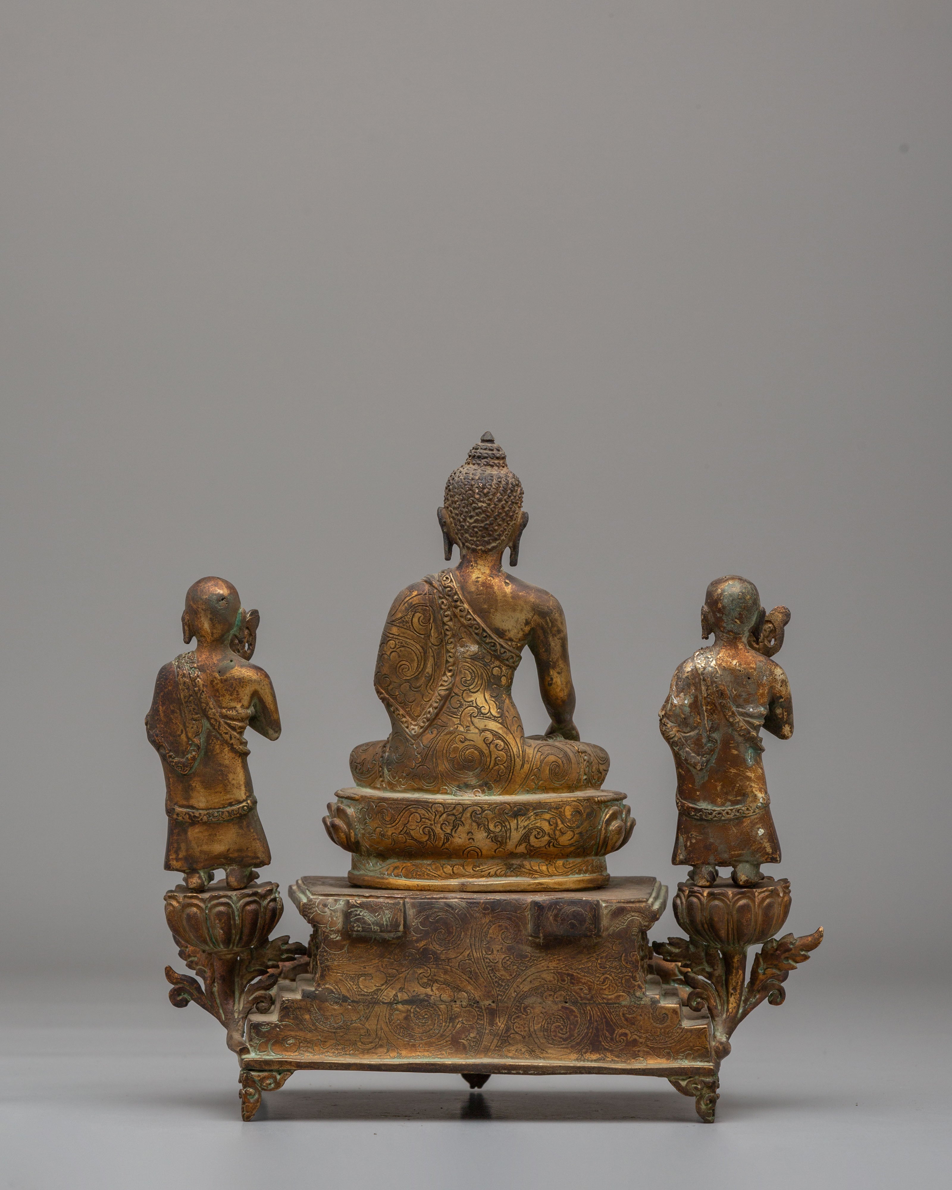 Shakyamuni Buddha With Disciples Statue | Ideal for Home Decor &amp; Meditation