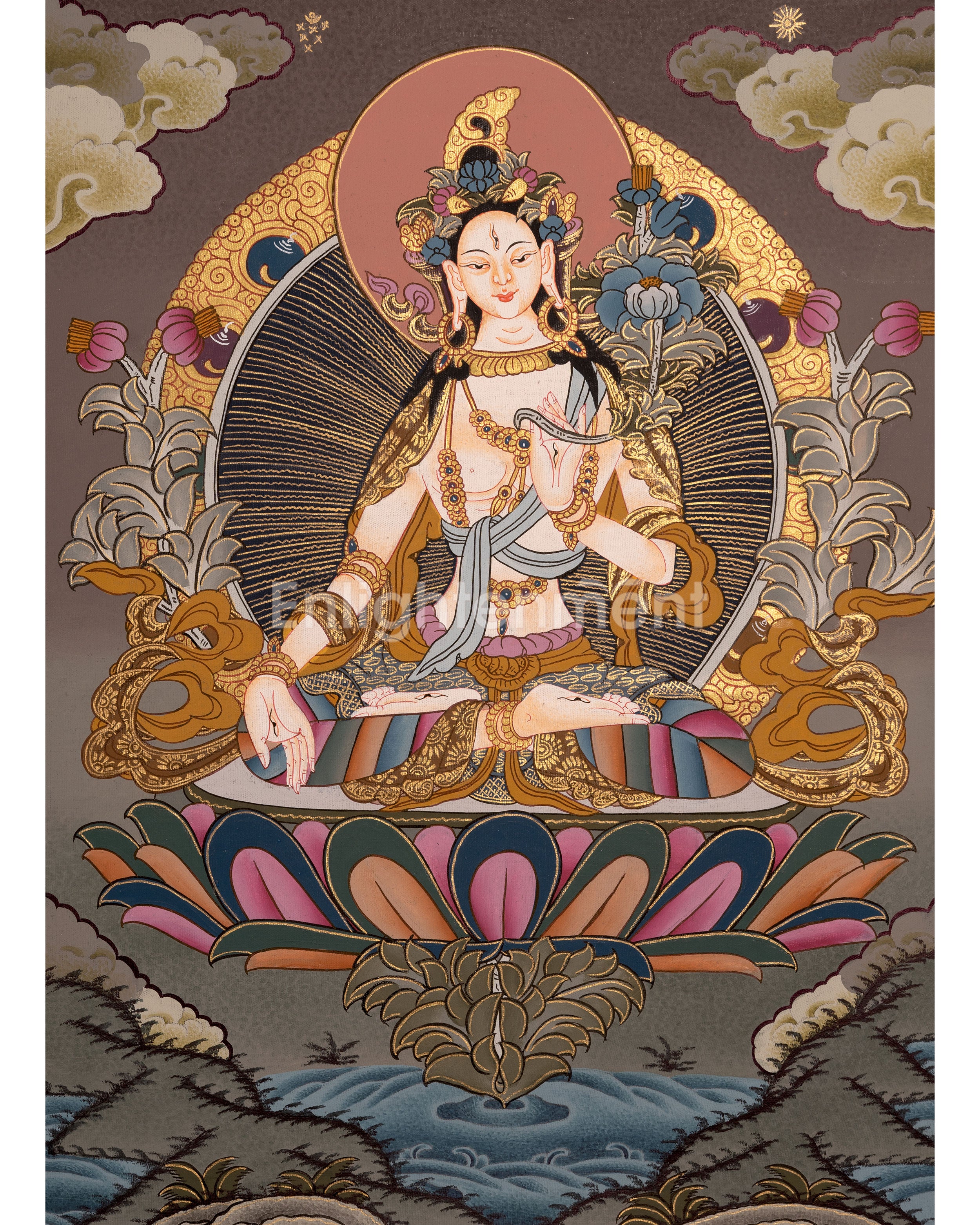 Buddhist White Tara | Tibetan Female Goddess Thangka