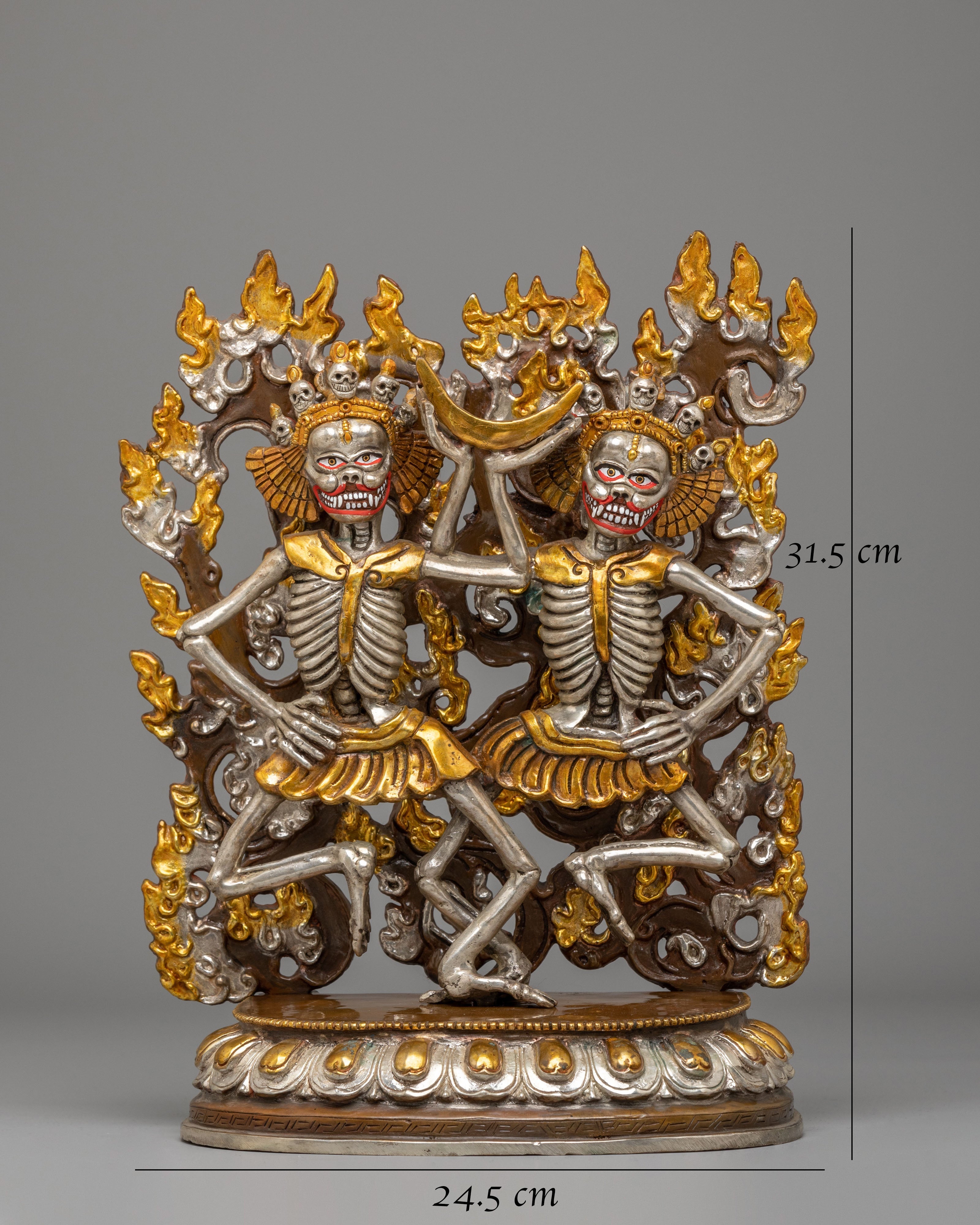 Himalayan Chitipati Sculpture | Guardians of Impermanence and Transformation