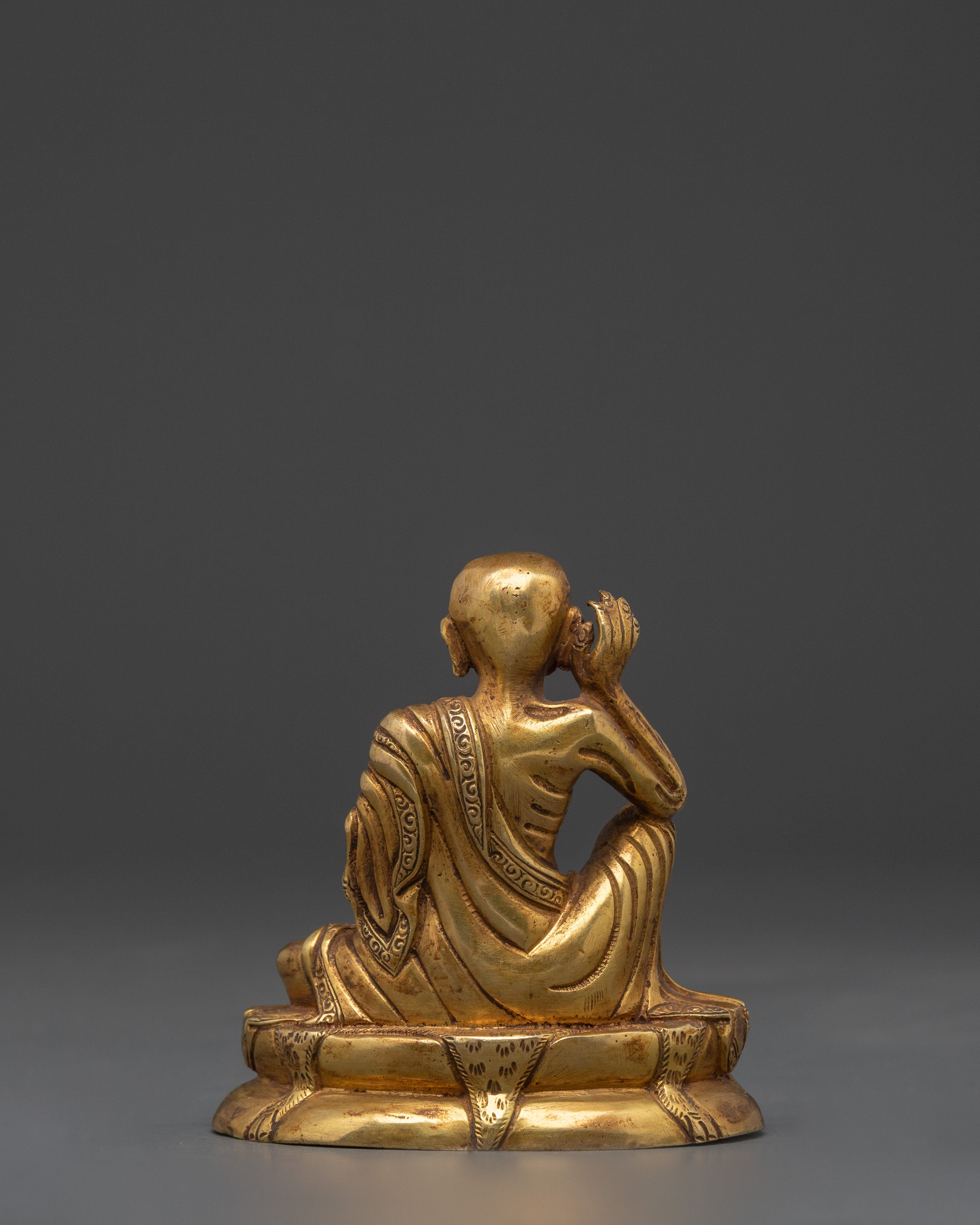 Milarepa Gold Plated Statue | Tibetan Buddhist Master