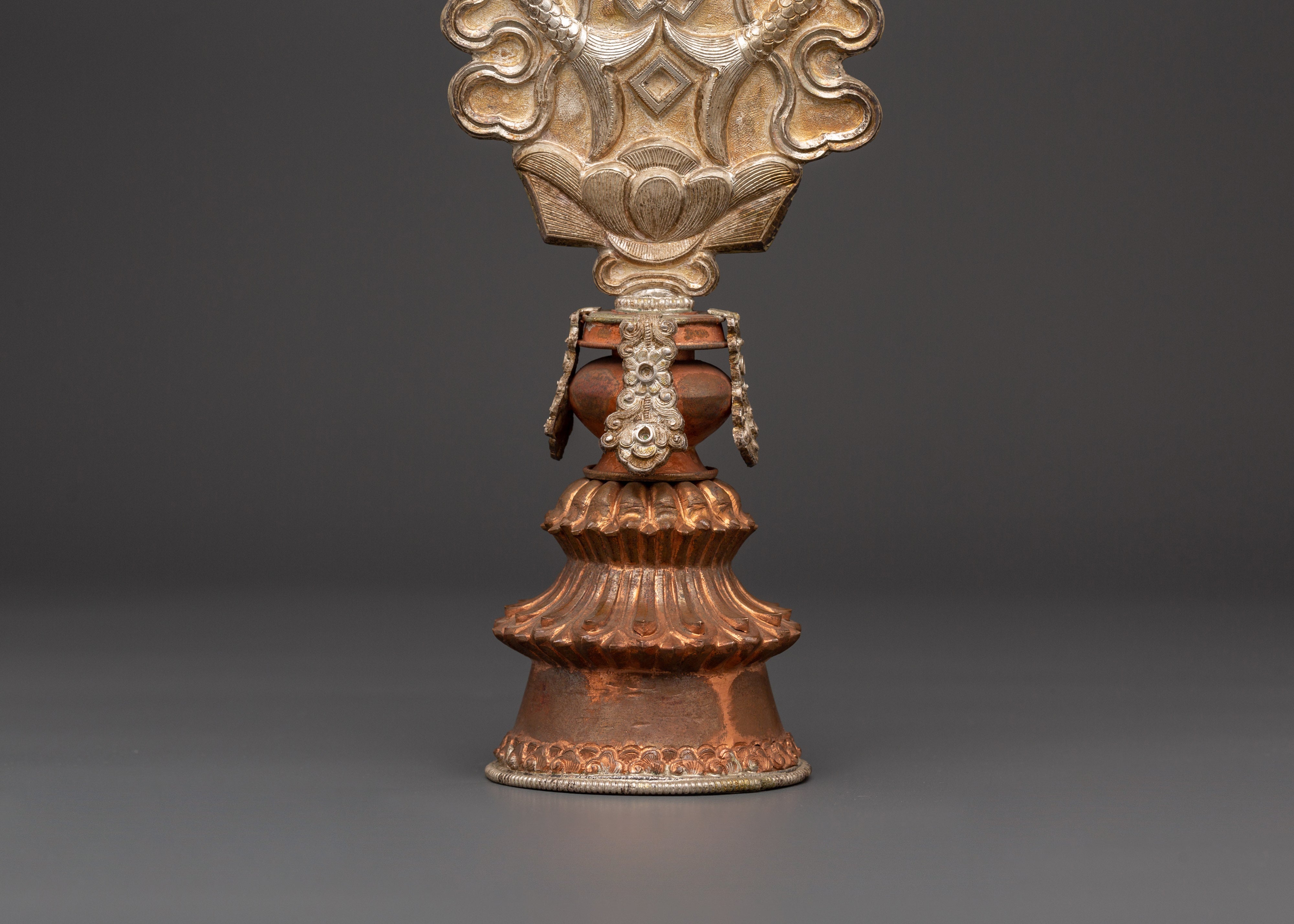 Buddhist Protection Symbol | Pure Silver & Copper Ritual Artifact
