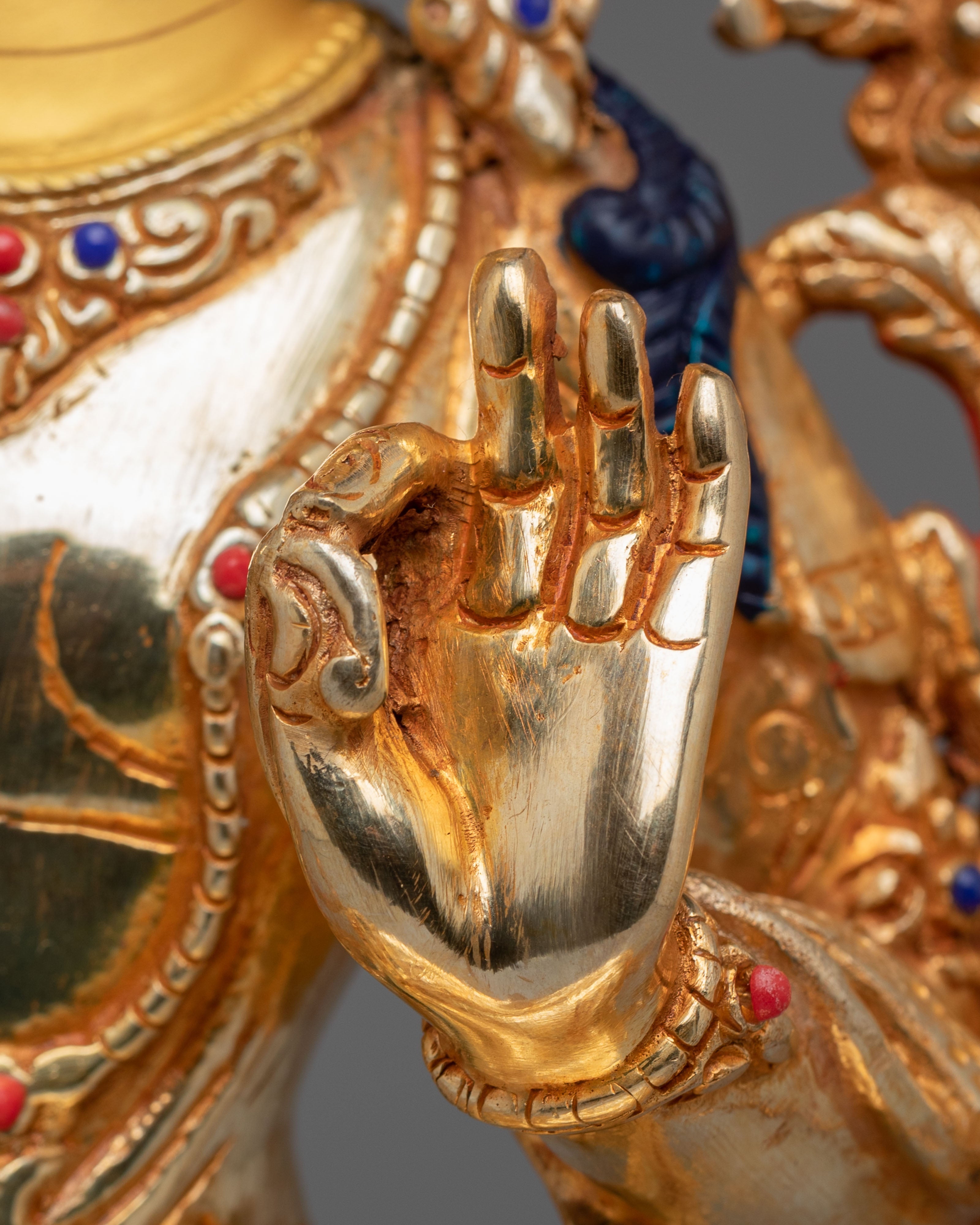 Handmade Manjushri Bodhisattva Sculpture | Wisdom Deity Statue