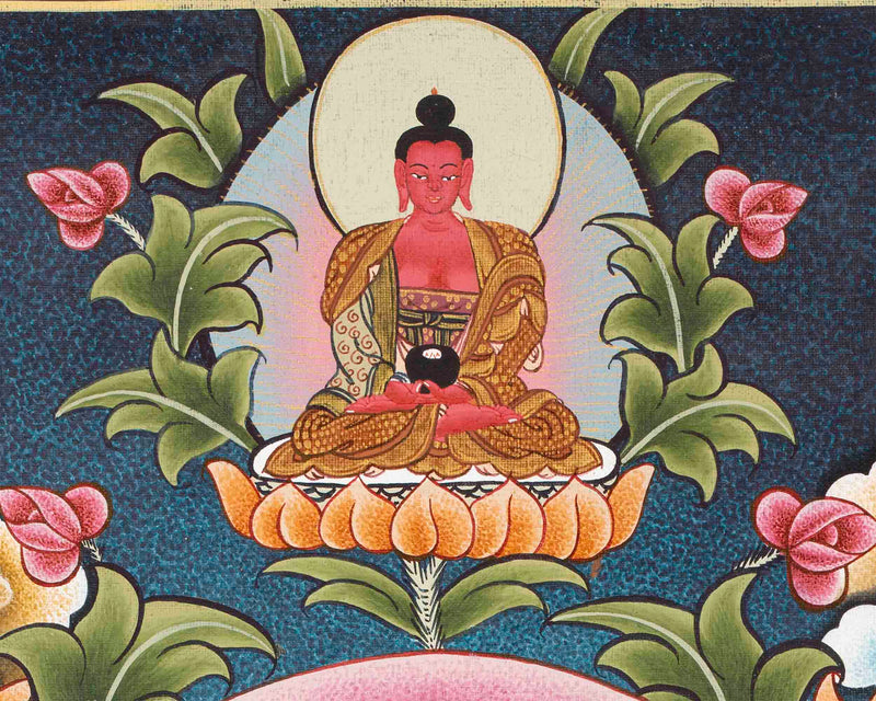 Healing Buddha Medicine Buddha Thangka | Hand-Painted Spiritual Arts