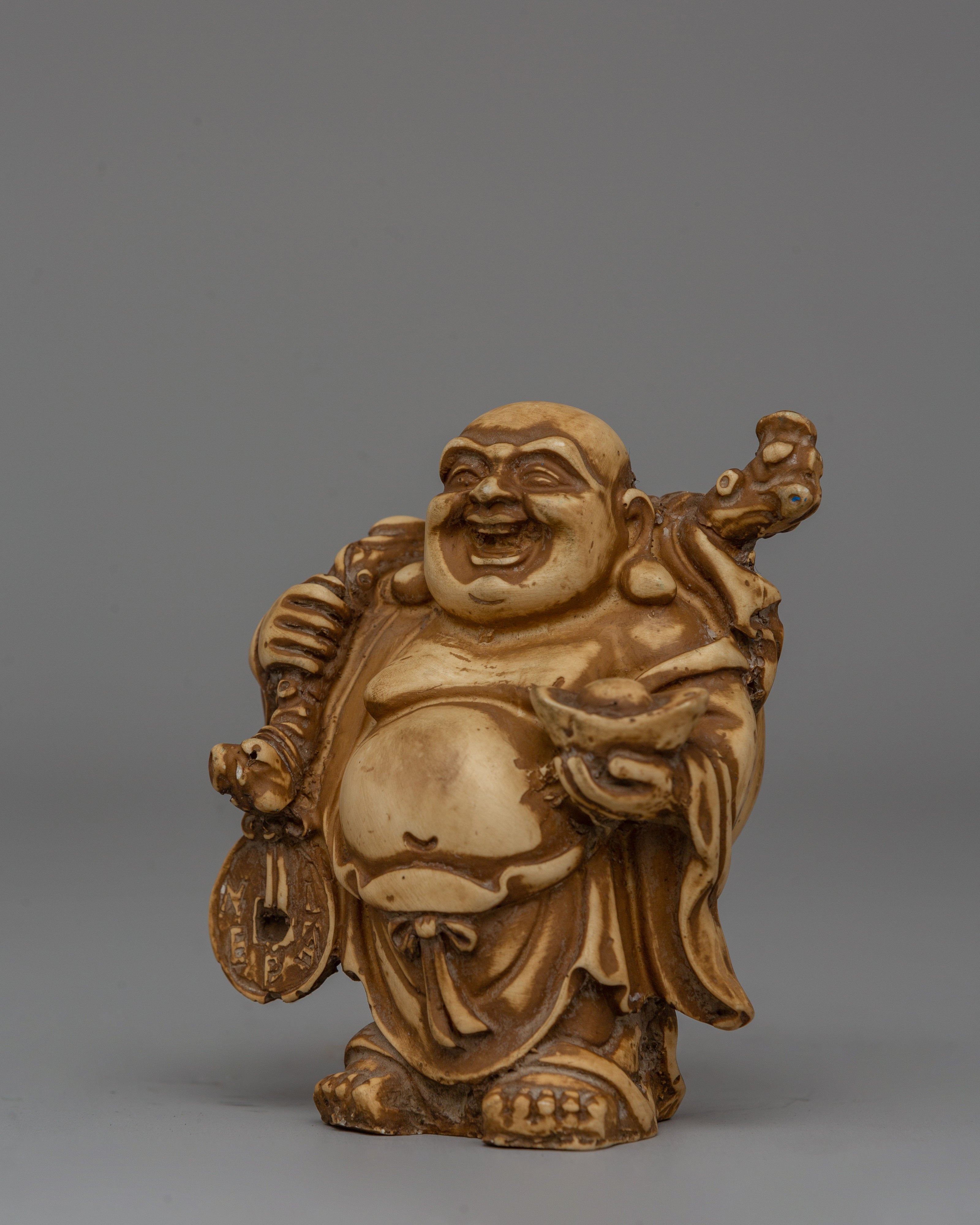 Ceramic Laughing Buddha Statue | Spiritual Home Decor