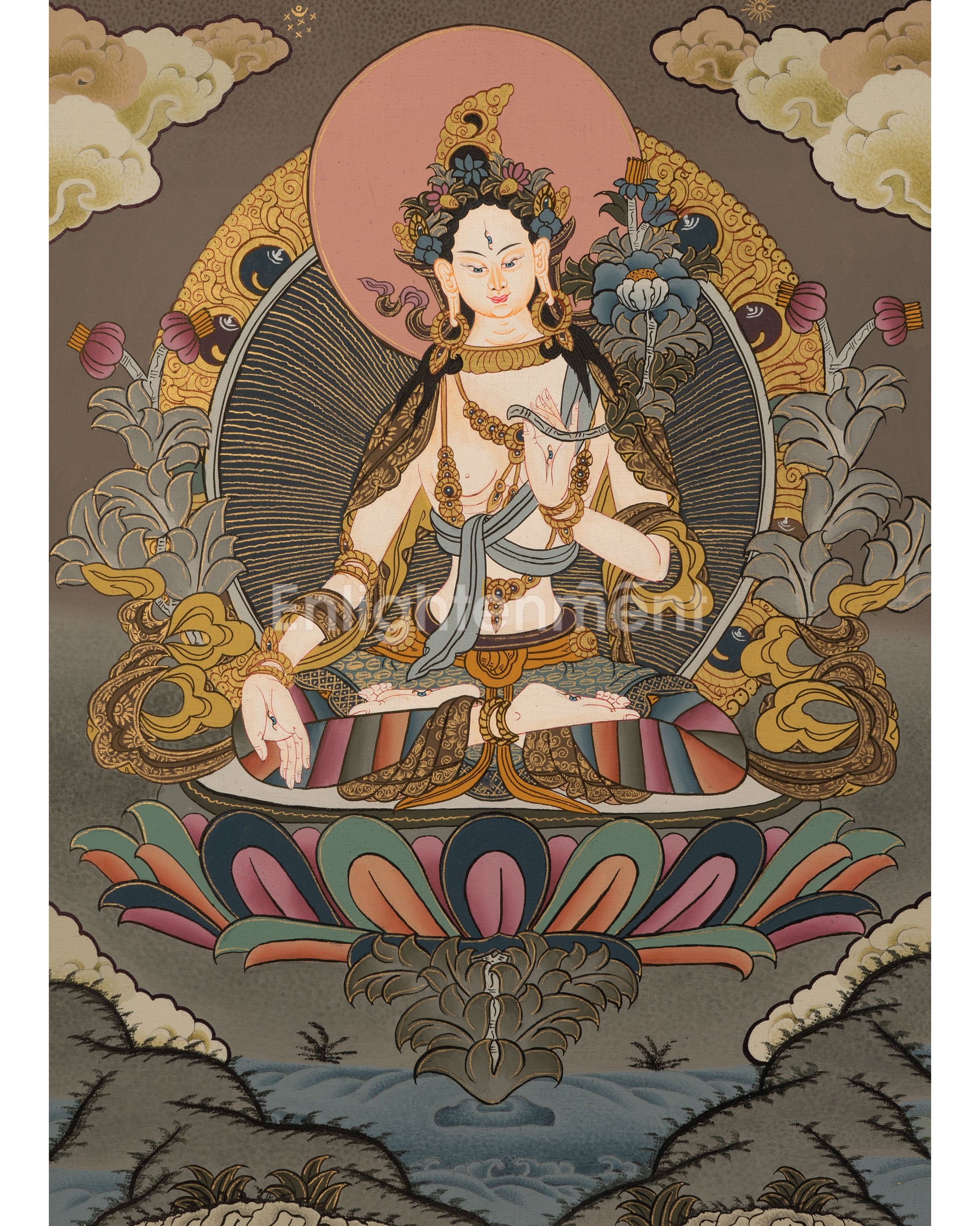 Buddhist White Tara | Tibetan Female Goddess Thangka
