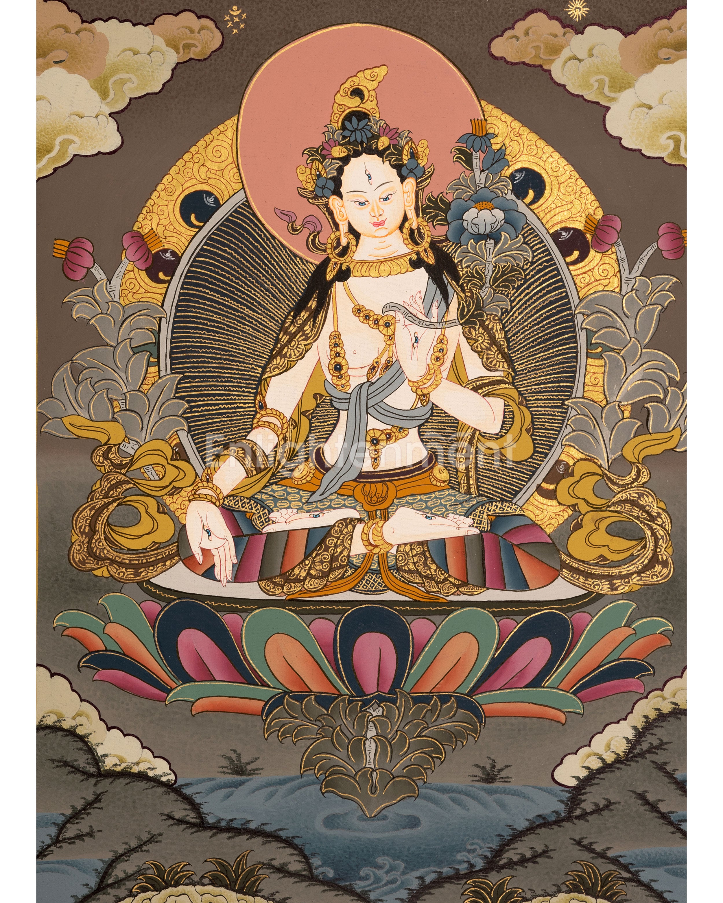Buddhist White Tara | Tibetan Female Goddess Thangka