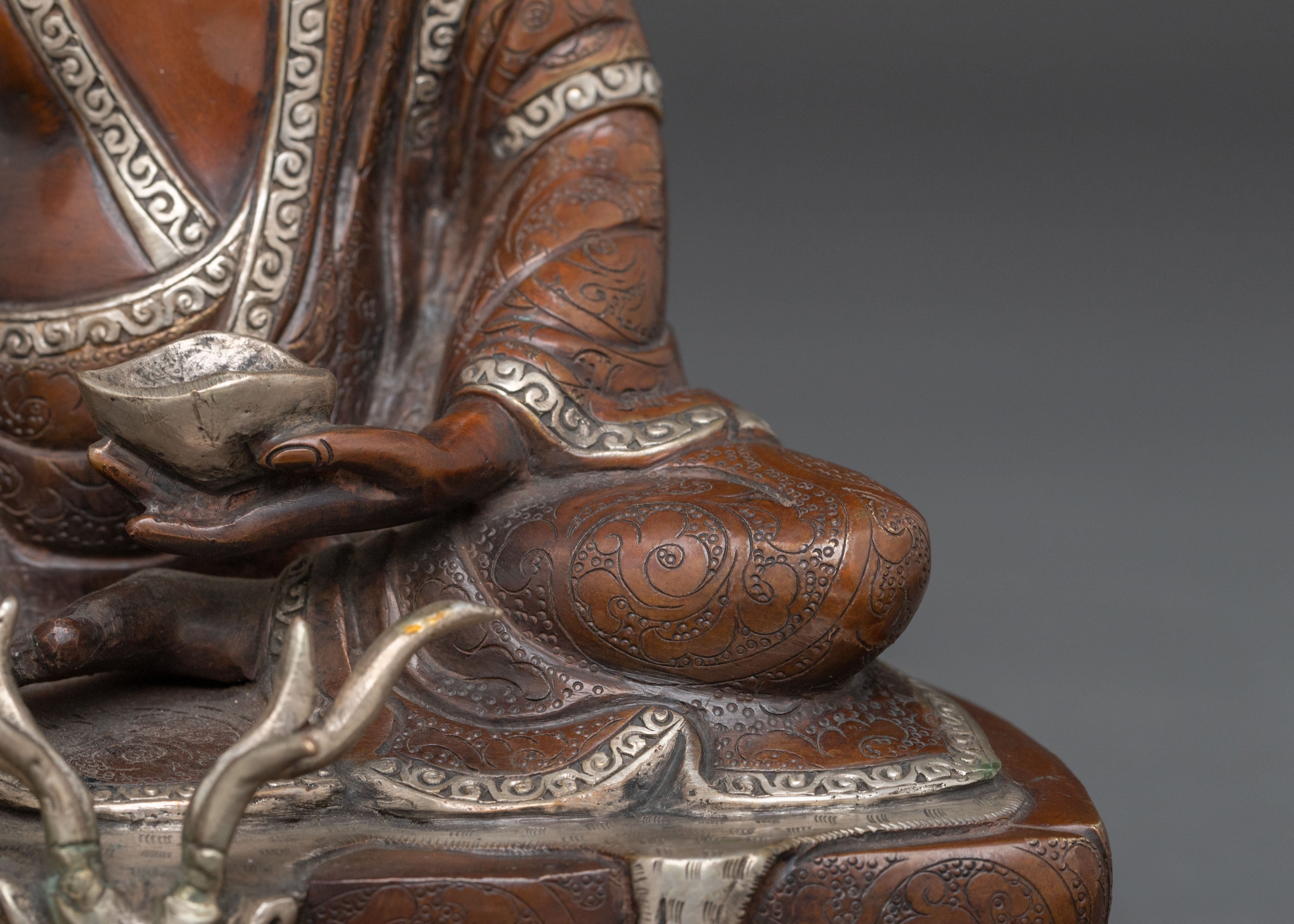 Tibetan Handmade Figurine of Milarepa | Himalayan Yogi, and Spiritual Master