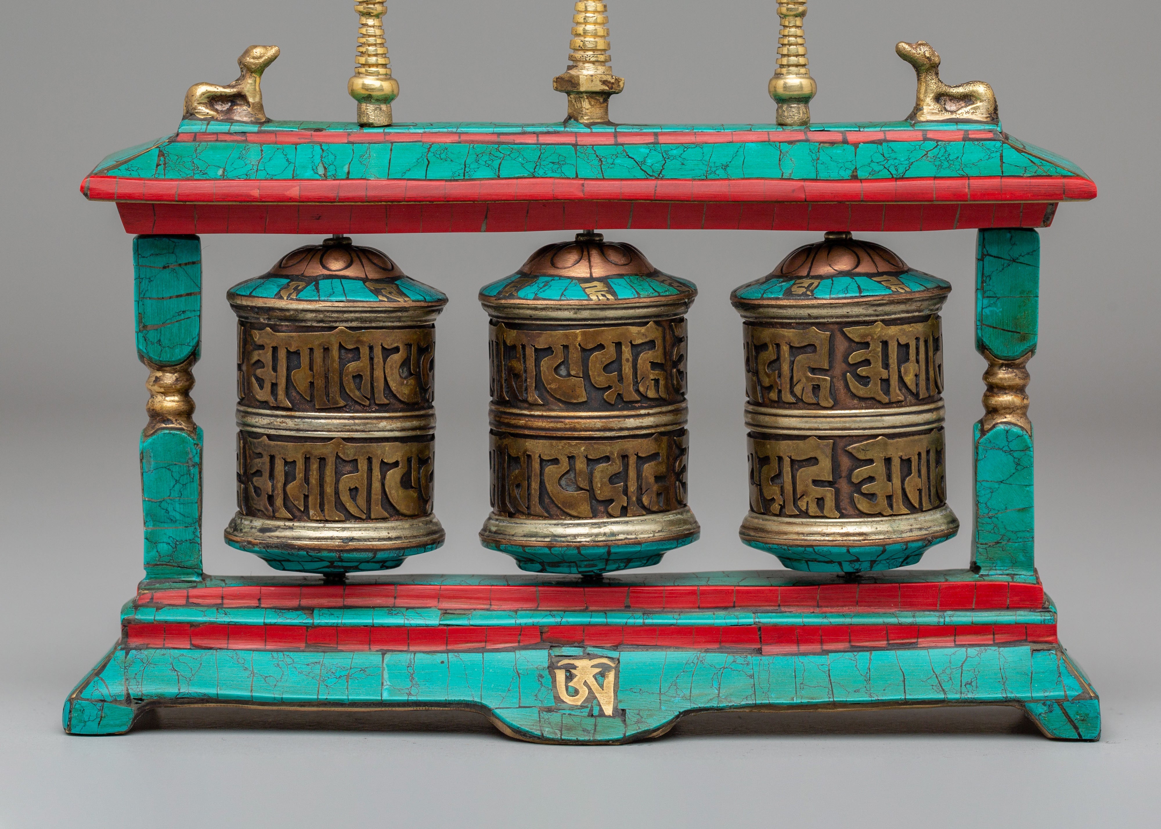 Brass Prayer Wheel for Buddhist Rituals | Tibetan Buddhist Decor