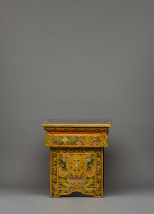 Foldable Buddhist Table (Chokchi) | Wooden Altar Table for Rituals