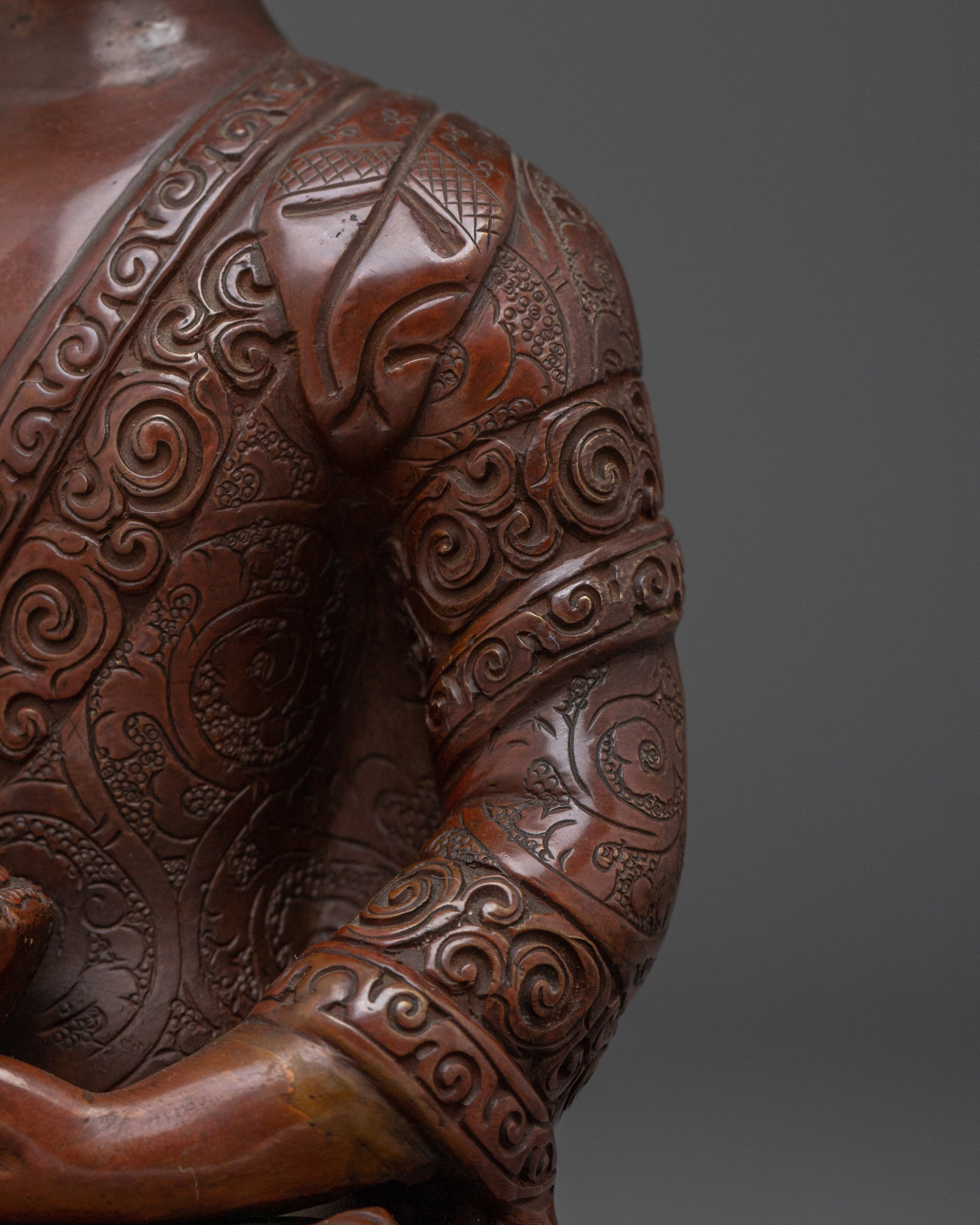 Handcrafted Oxidized Copper Shakyamuni Buddha Statue | Symbol of Peace
