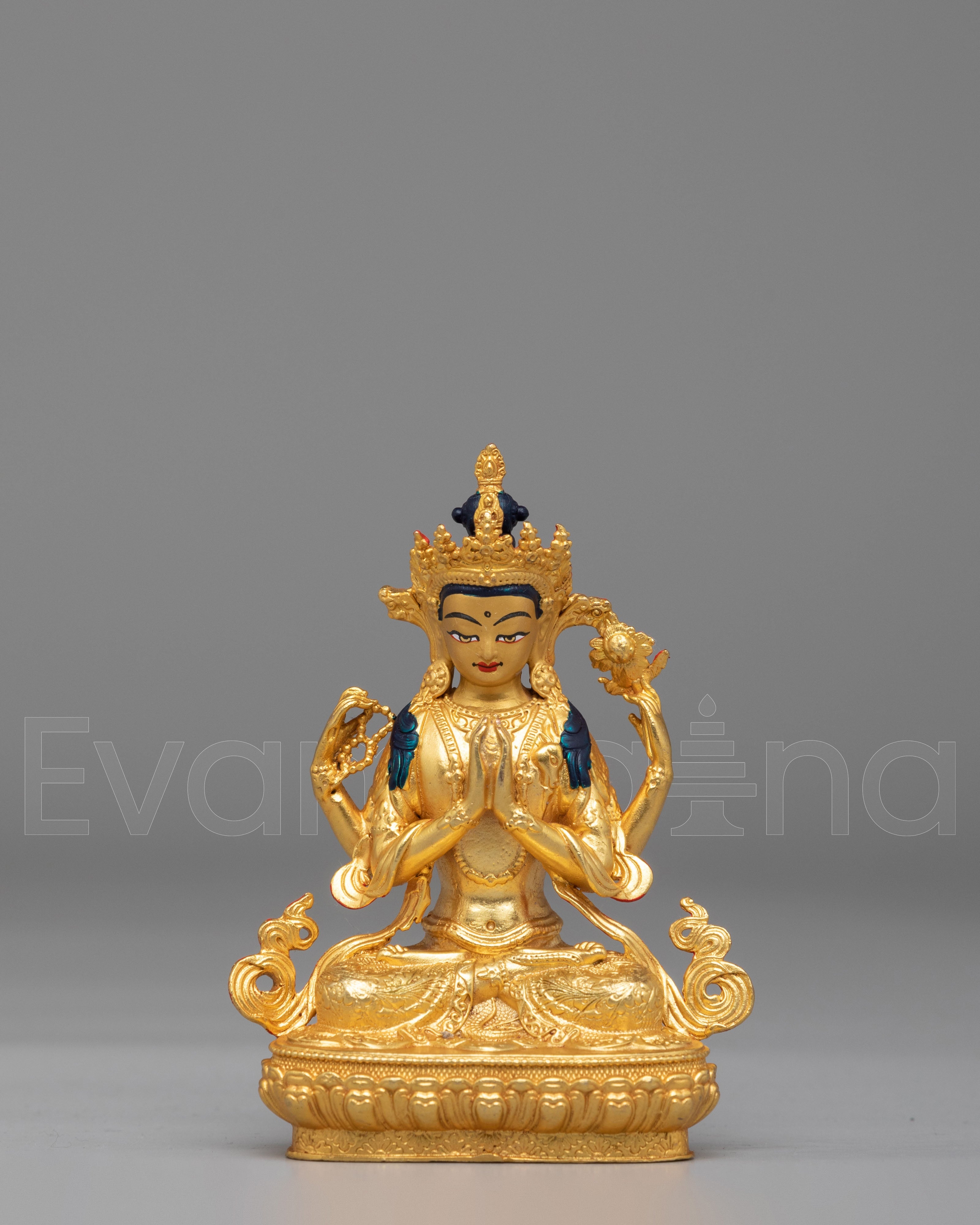 Handcrafted Buddha Dharma Sangha Statue Set | Spiritual Decor for Meditation