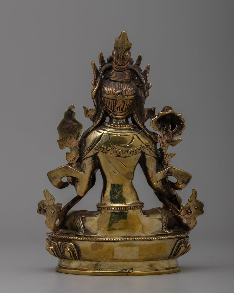 Mother Green Tara Statue | Graceful Representation in Copper