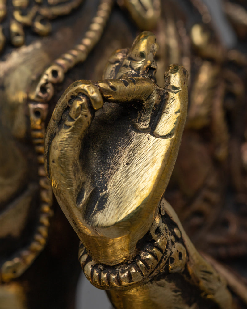 Mother Green Tara Statue | Graceful Representation in Copper