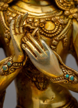 Tikshana Manjushri Statue | Tibetan Altar Decor