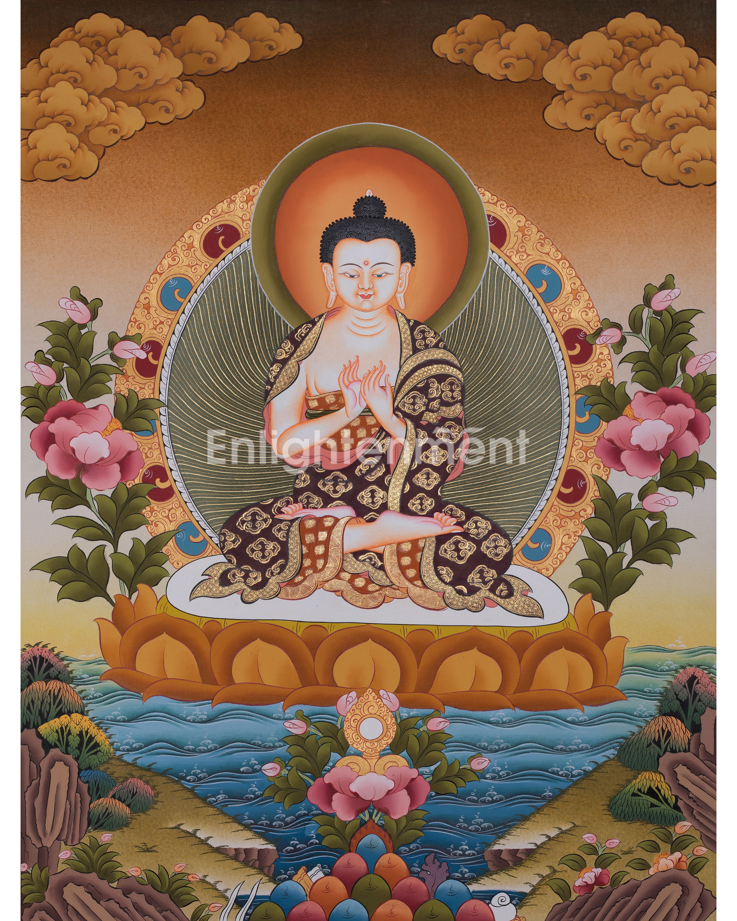 Vajrapani Bodhisattva Thangka Painting | Vairocana Buddha Thangka | Buddhist Art