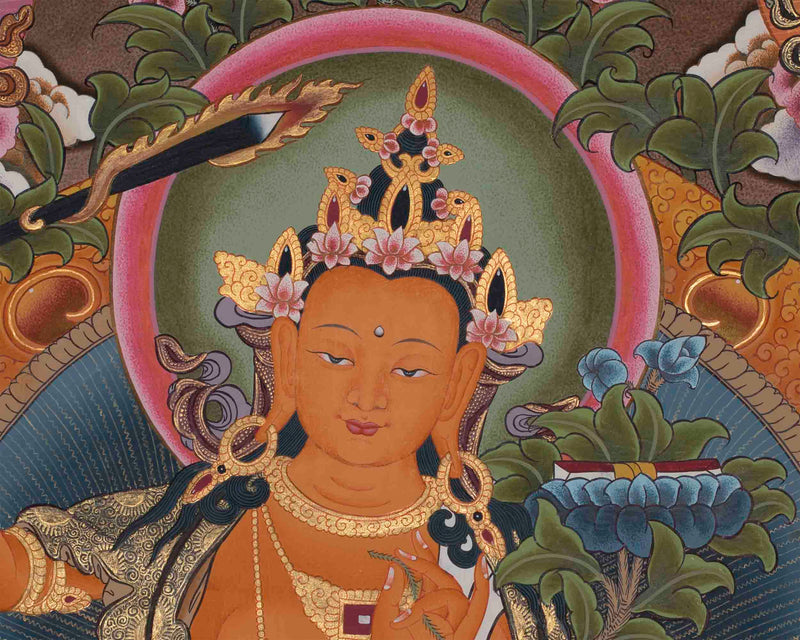 Pancha Manjushri Thangka | Enlightened Buddhist Art