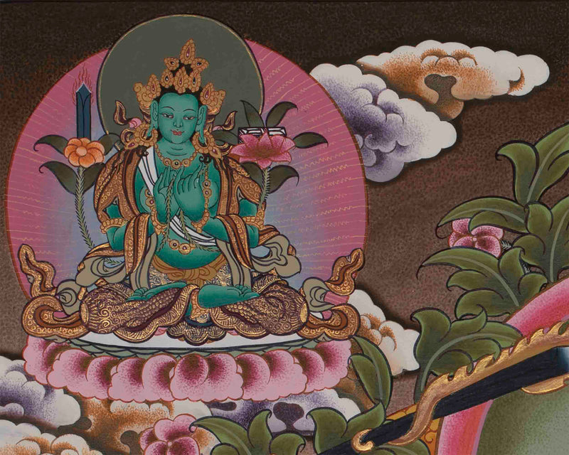 Pancha Manjushri Thangka | Enlightened Buddhist Art