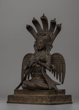 Naga Kanya Hindu Goddess Statue | Elegant Hindu Decor for Blessings and Peace