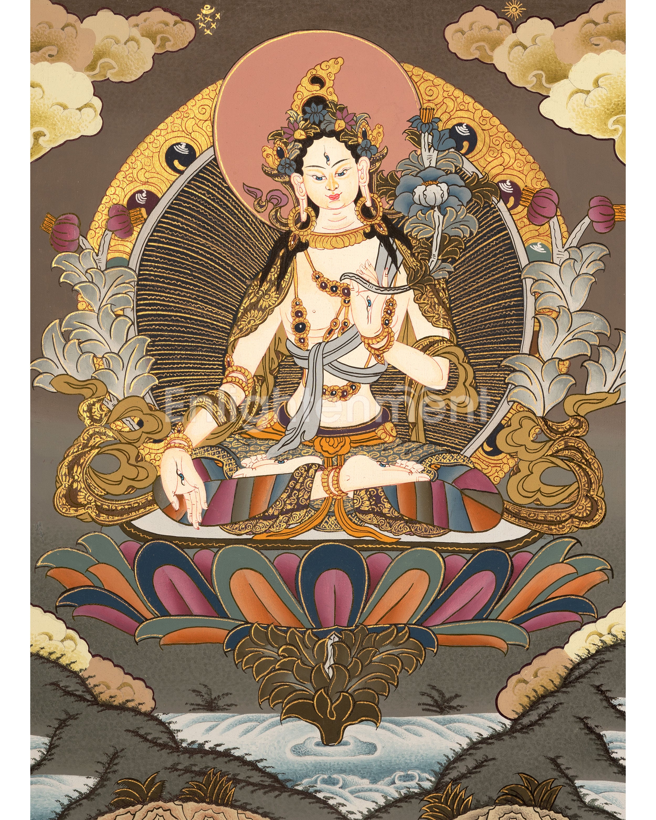 Buddhist White Tara | Tibetan Female Goddess Thangka