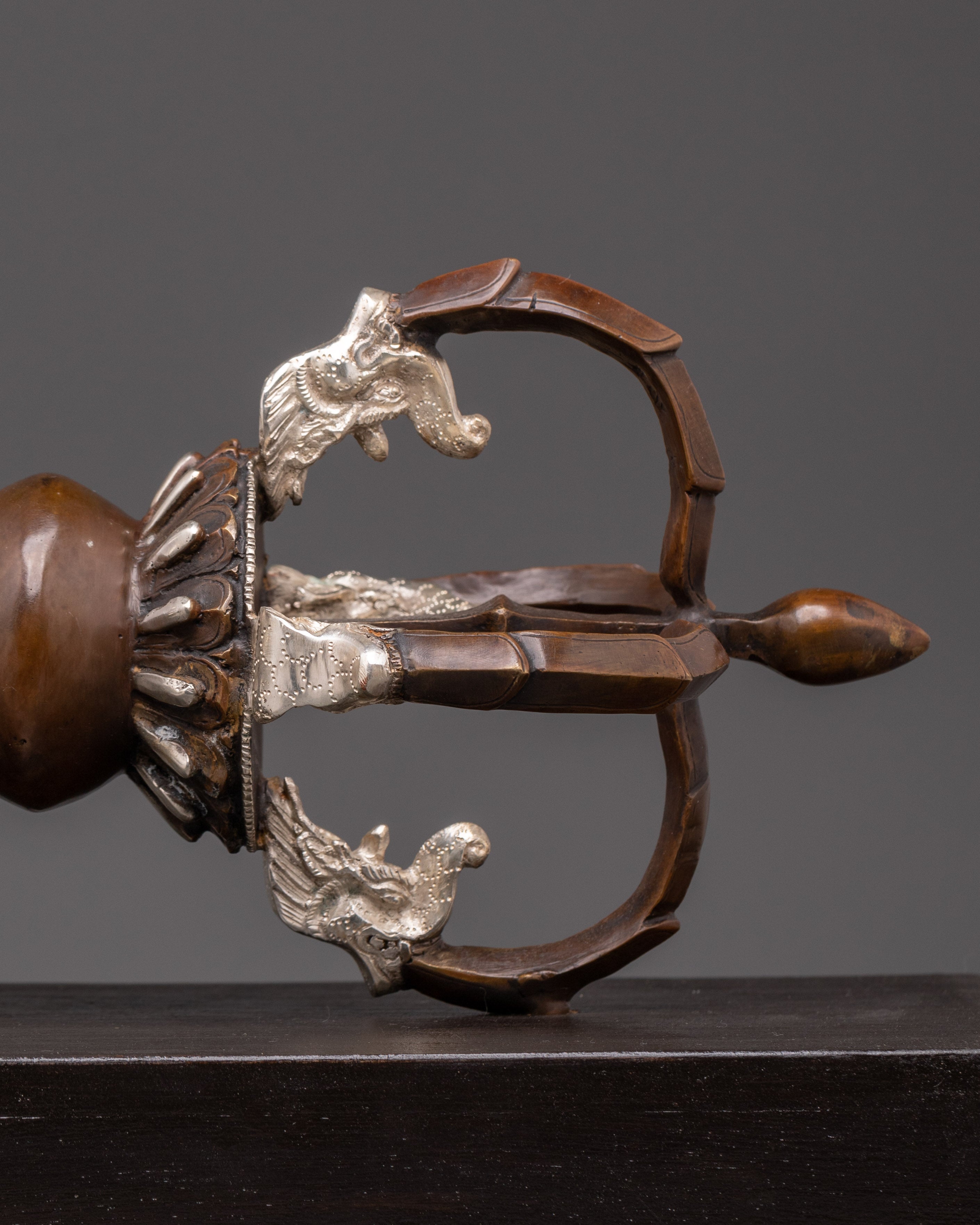 Handcrafted Spiritual Dorje Artifact | Unique Spiritual Decor with Stand