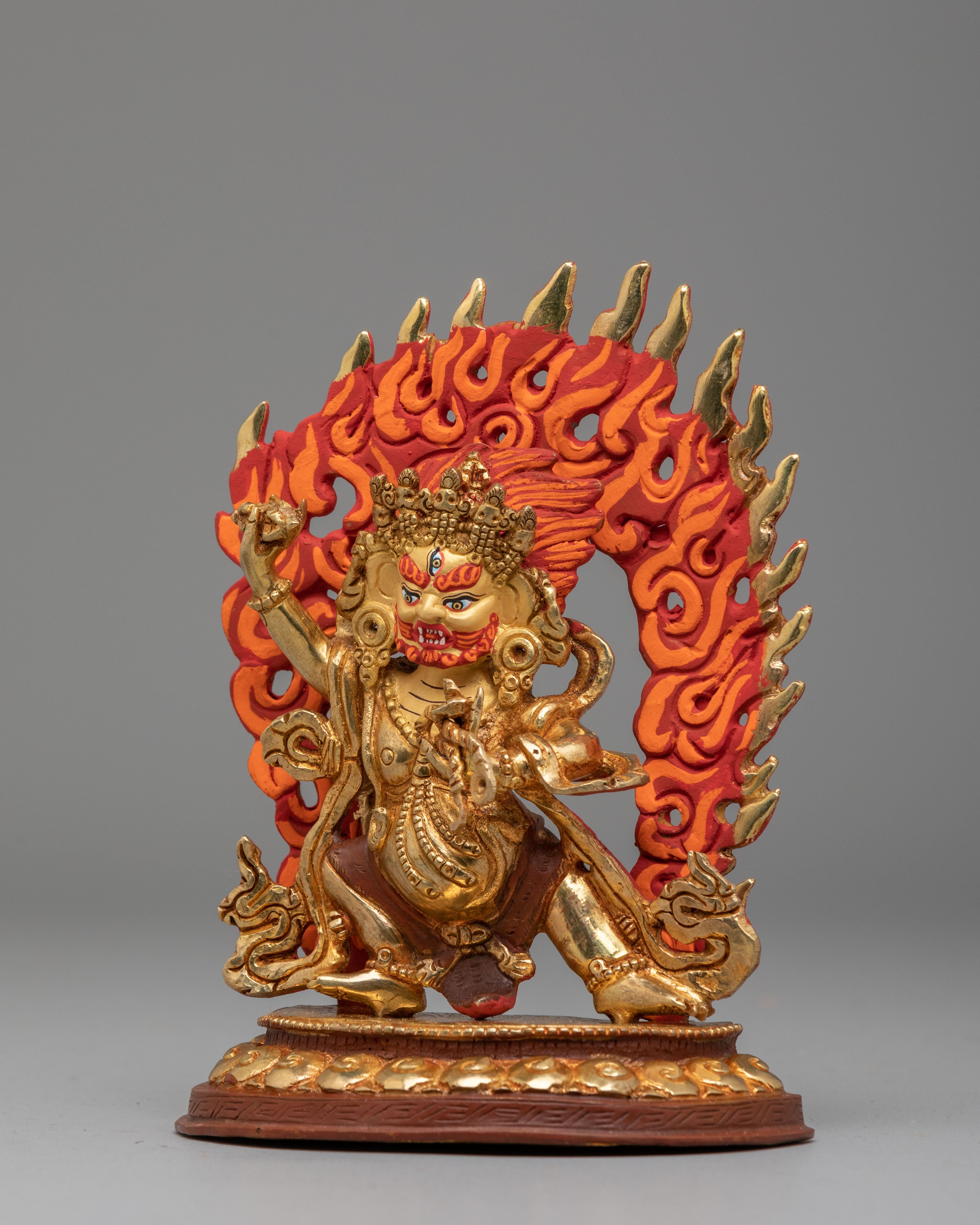 Sacred Vajrapani Spiritual Statue | Handcrafted Tibetan Protector Deity