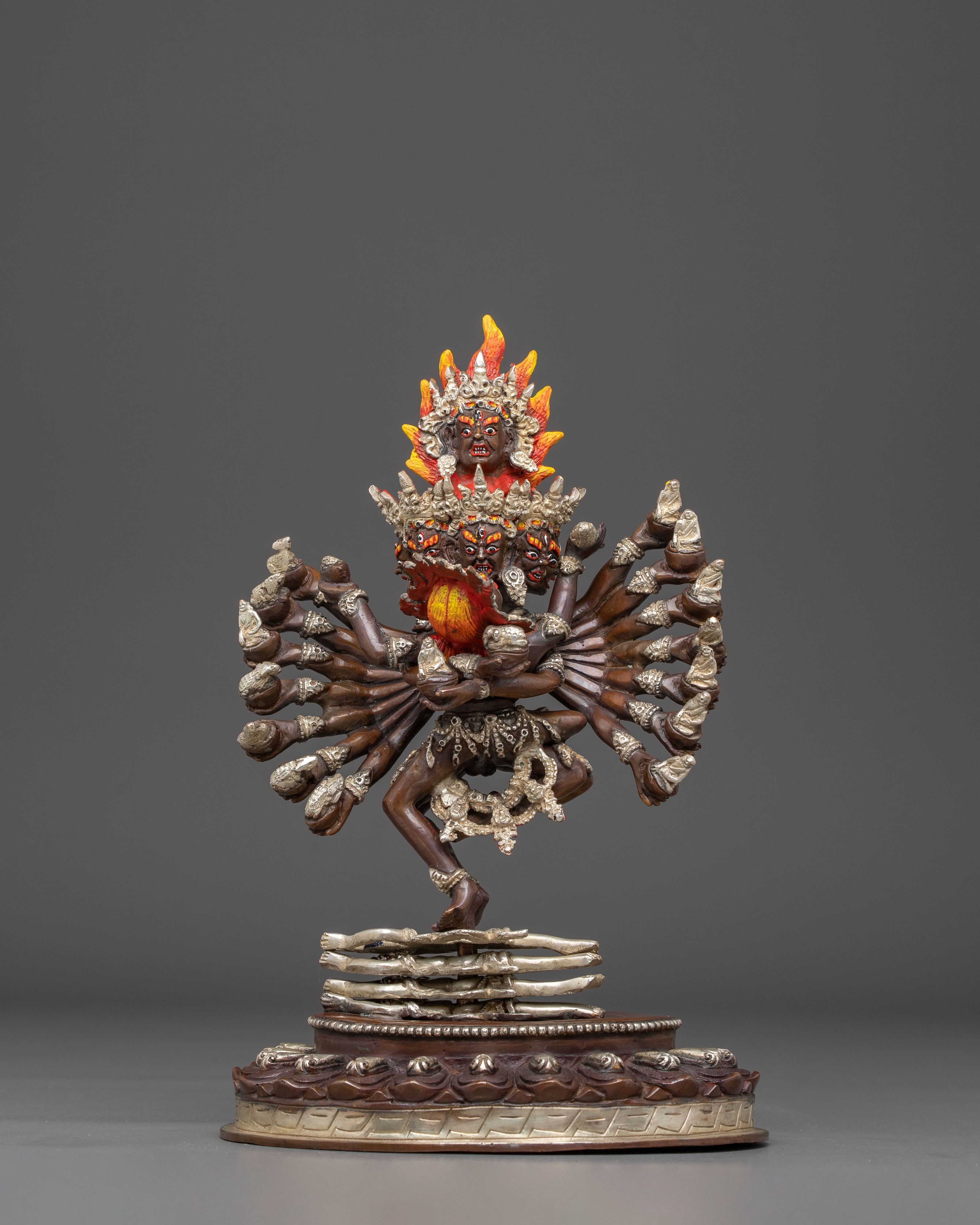 Tibetan Hevajra Statue | Wrathful Buddhist Deity