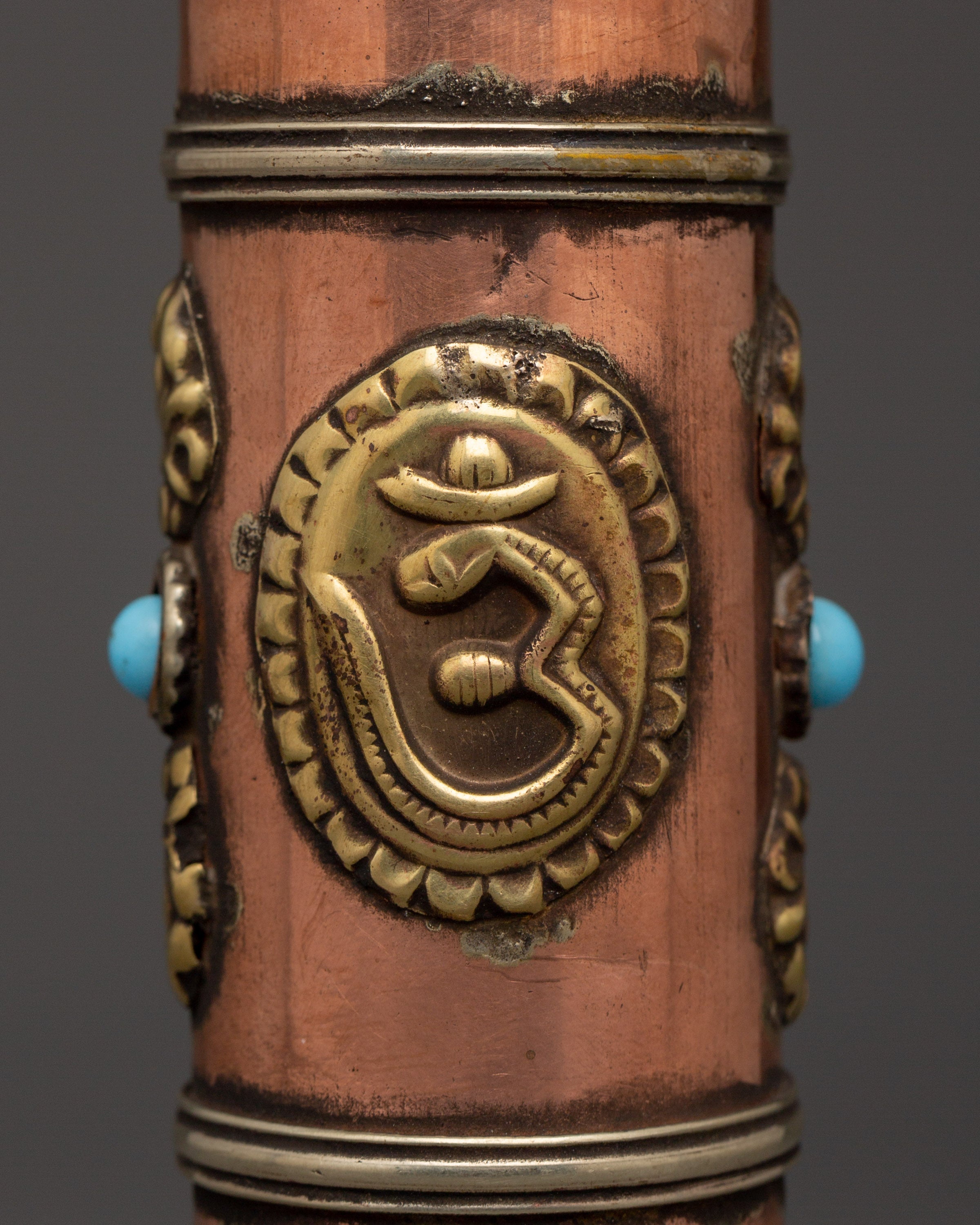 Tibetan Incense Holder with Turquoise | Ritual Burner