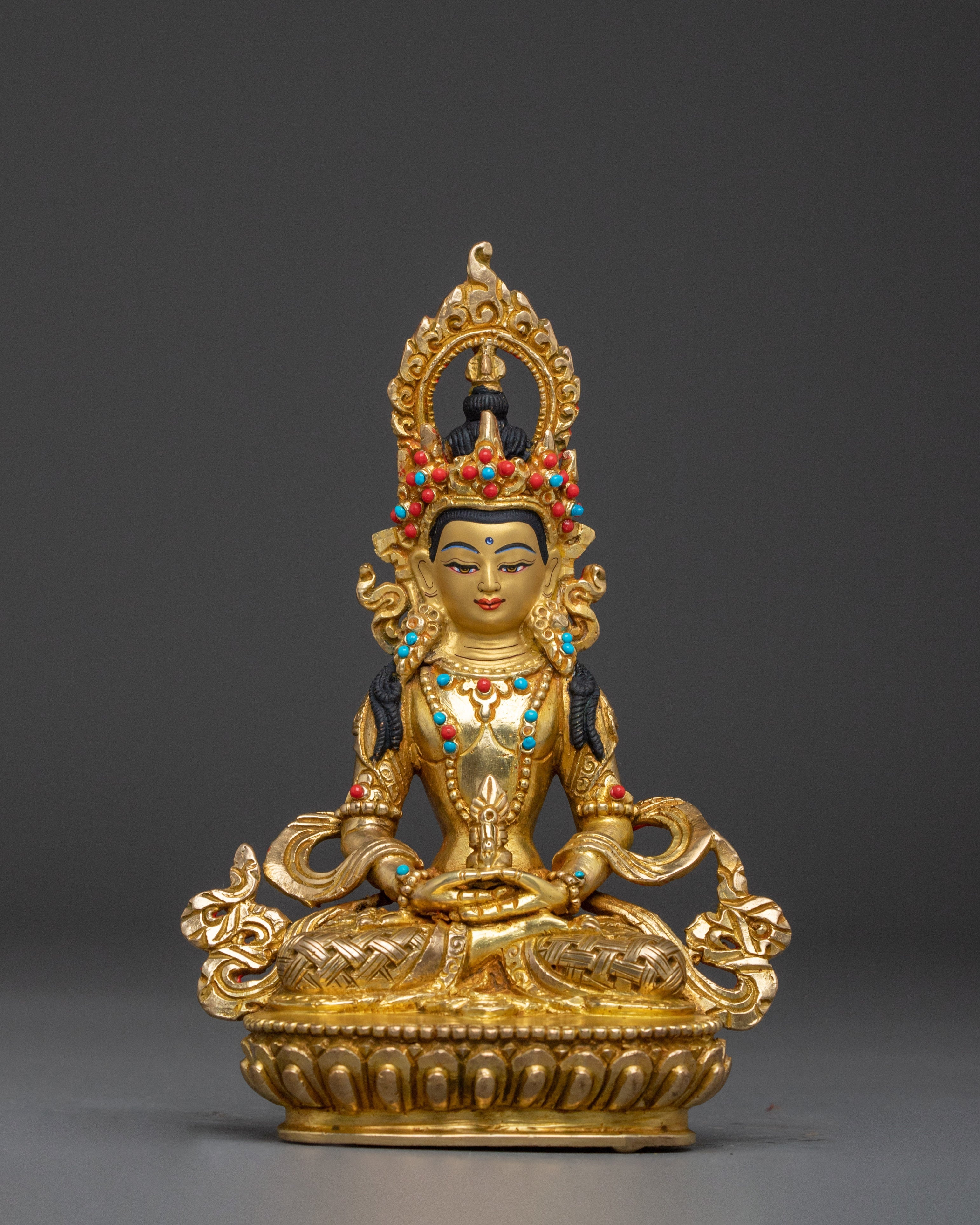Golden Bodhisattva Statue Set | Tibetan Buddhism Five Enlightened  Beings