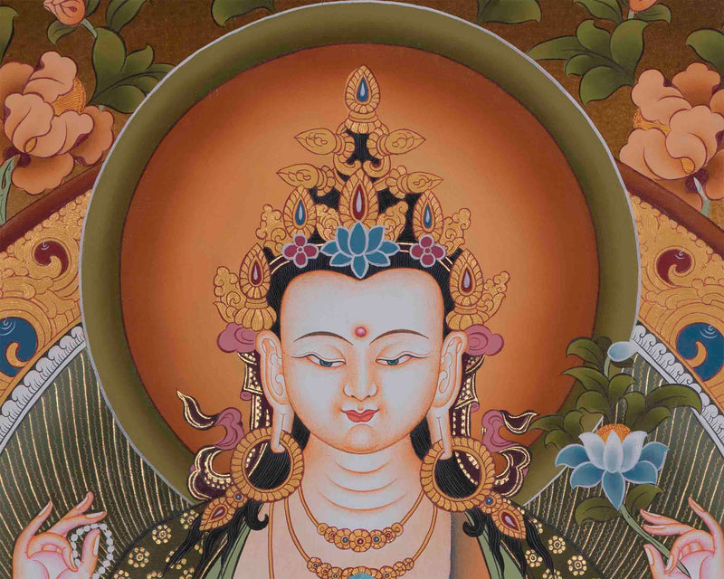 Four Armed Chengrezig | Feature Manjushri and Vajrapani