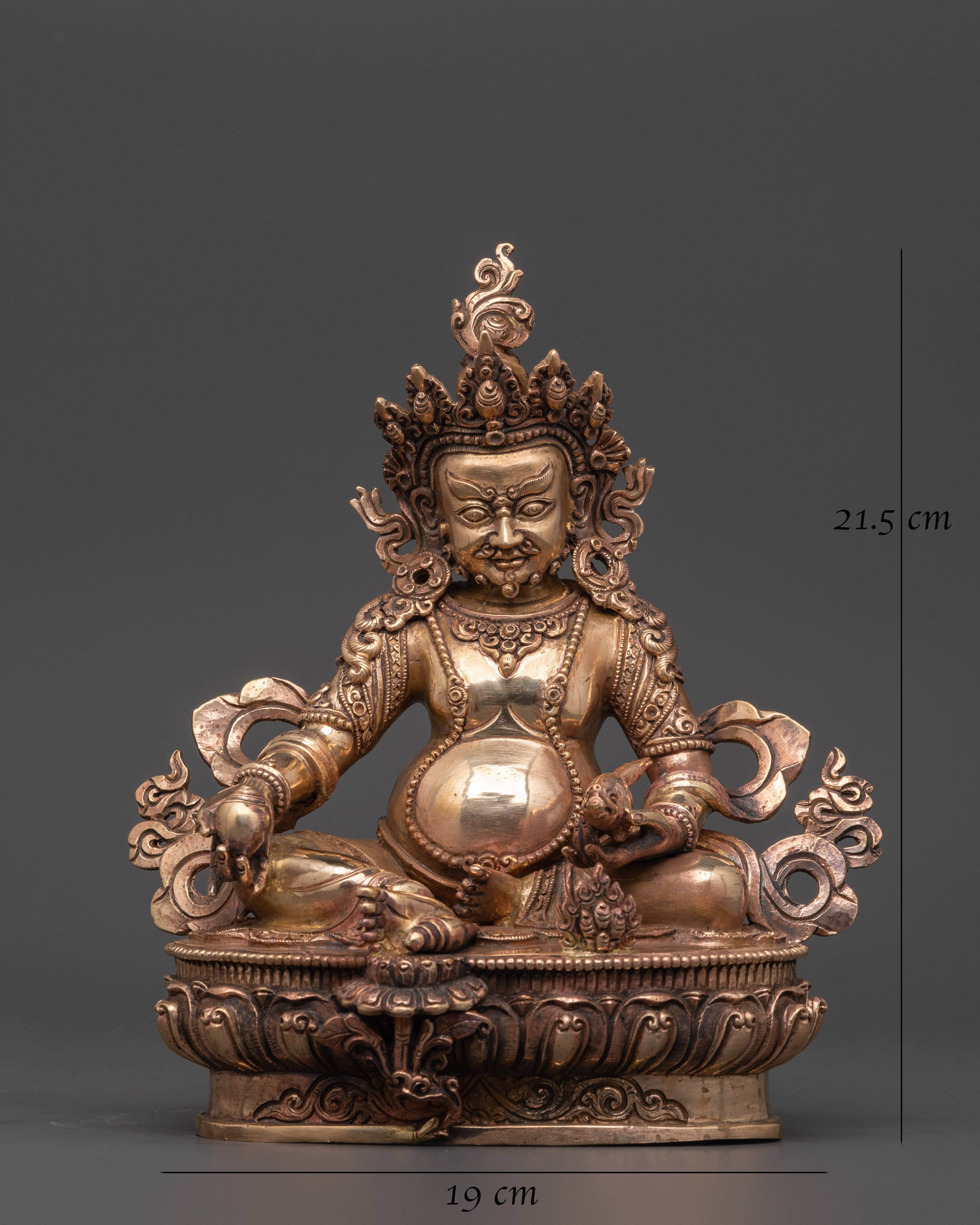 Dzambala Buddhist Wealth Deity Statue | Buddhist Decor for Abundance Rituals