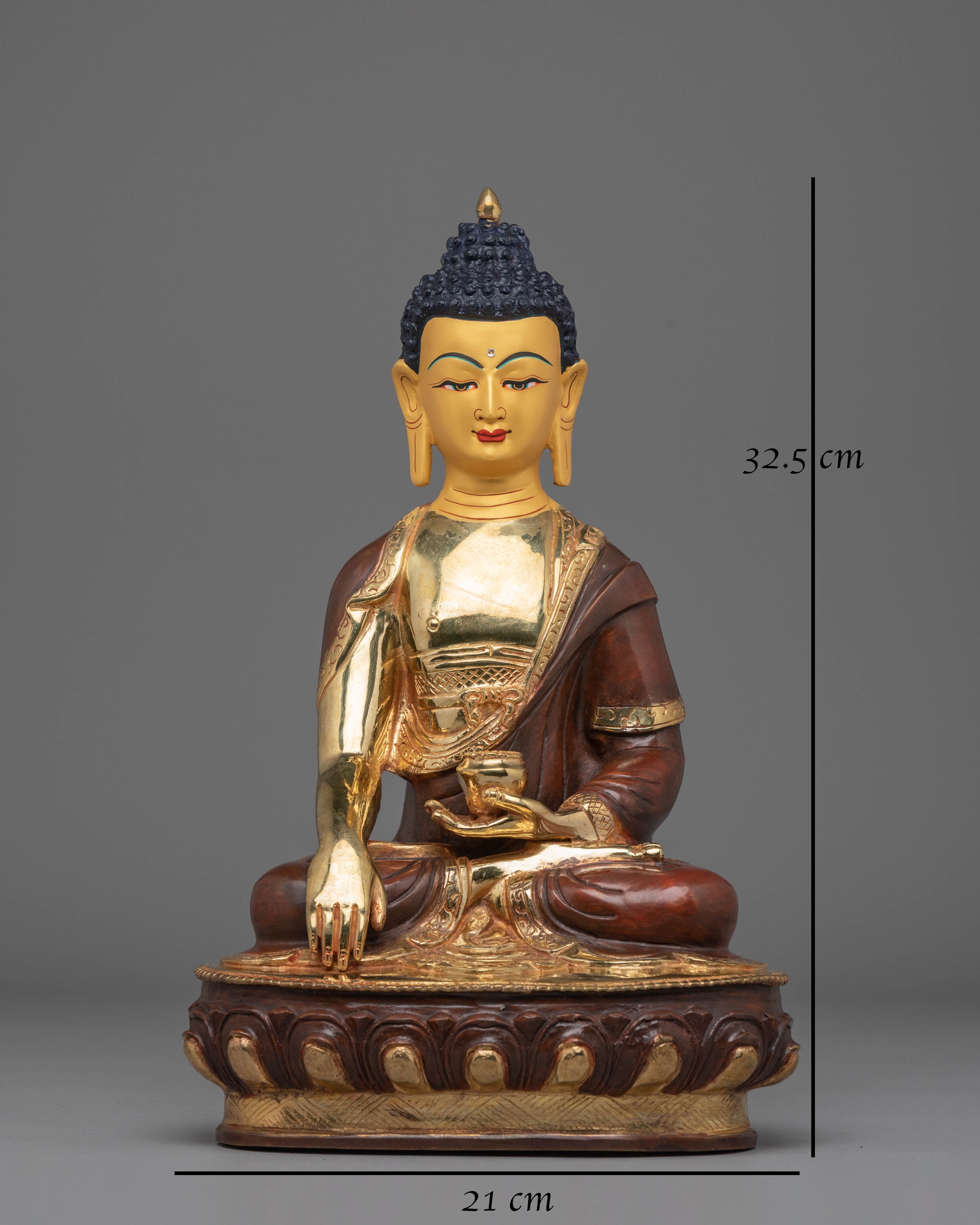 Handmade Copper Statue of Shakyamuni Buddha | Symbol of Enlightenment