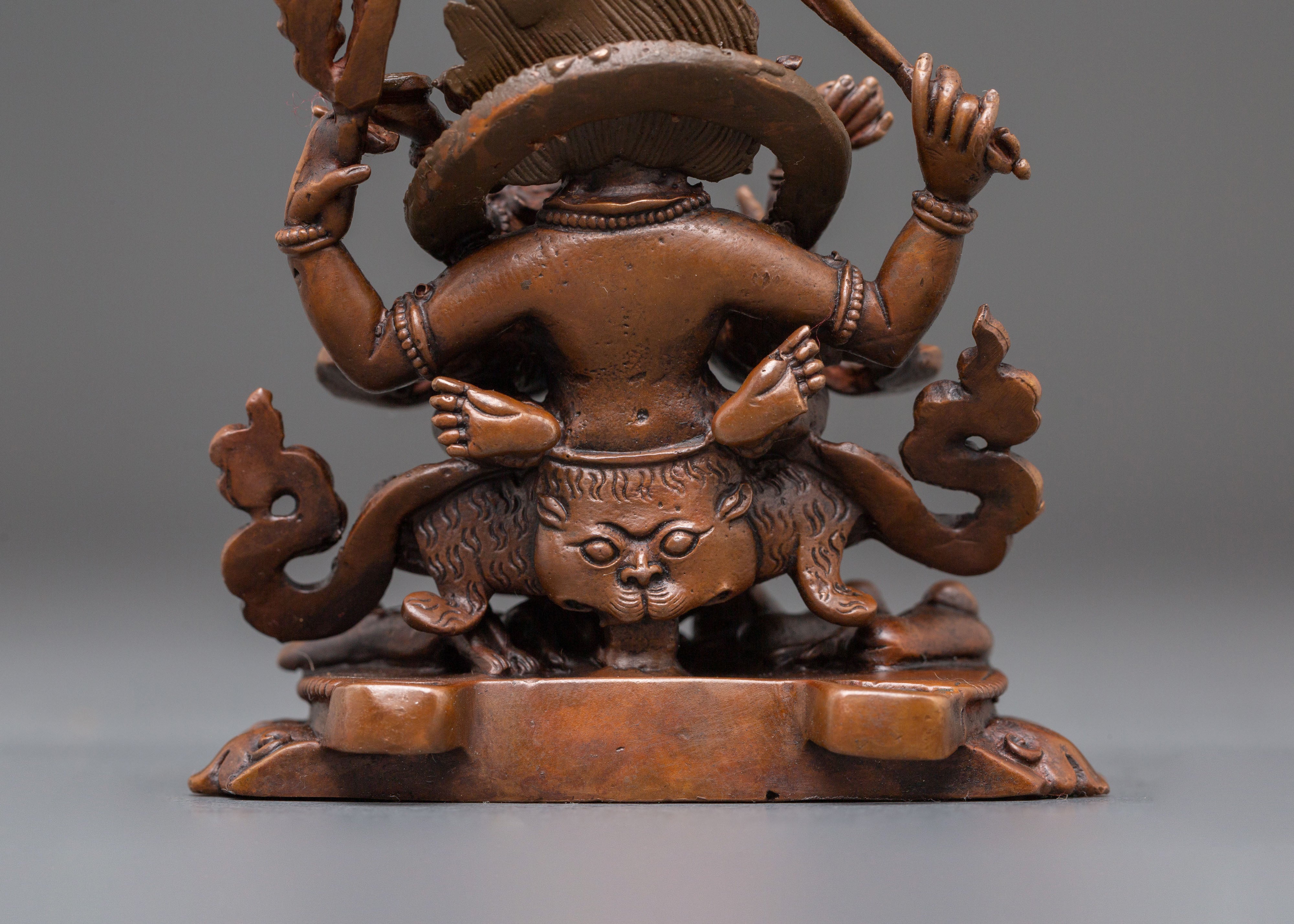 Buddhist Guardian 4 Armed Mahakala | Tibetan Wrathful God Figurine