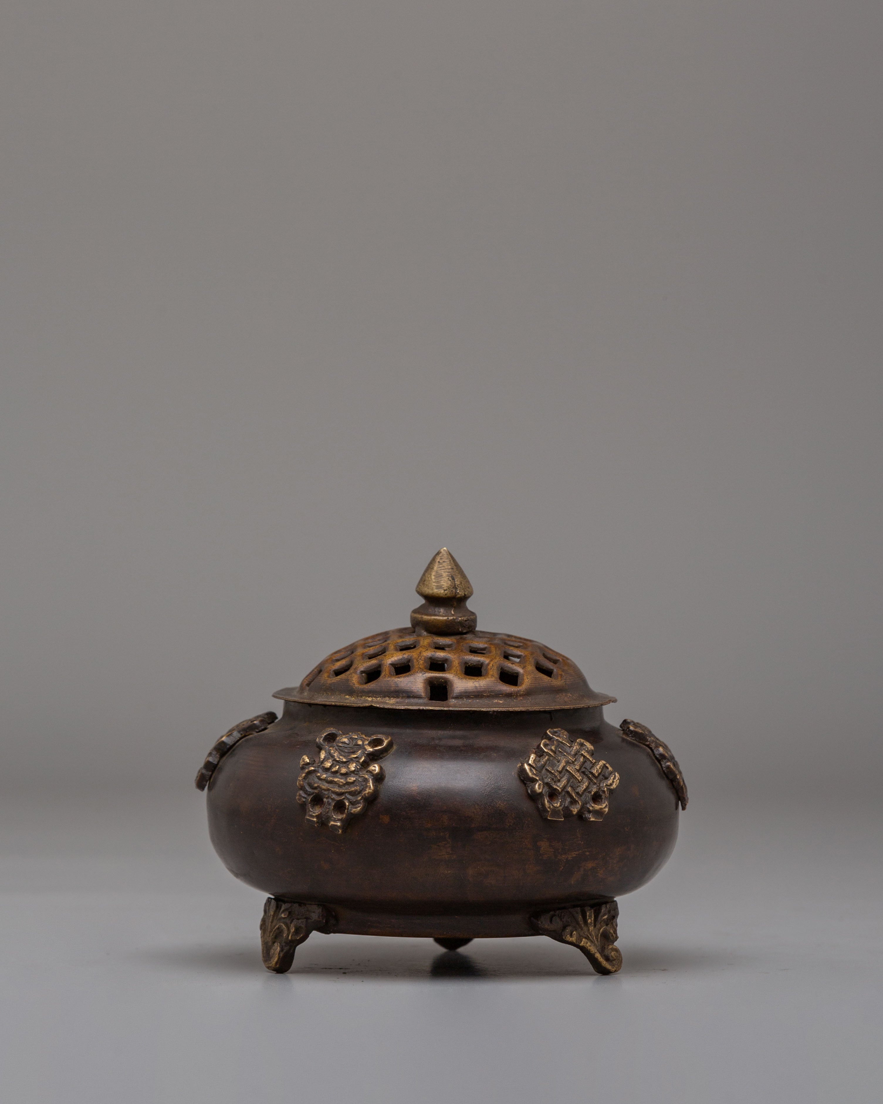Handmade Traditional Incense Burner | Tibetan Meditation Altar Art