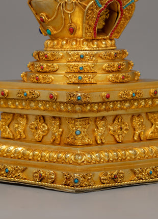 Machine-Made Namgyalma Stupa Statue | Traditional Buddhist Symbol for Meditation and Blessings
