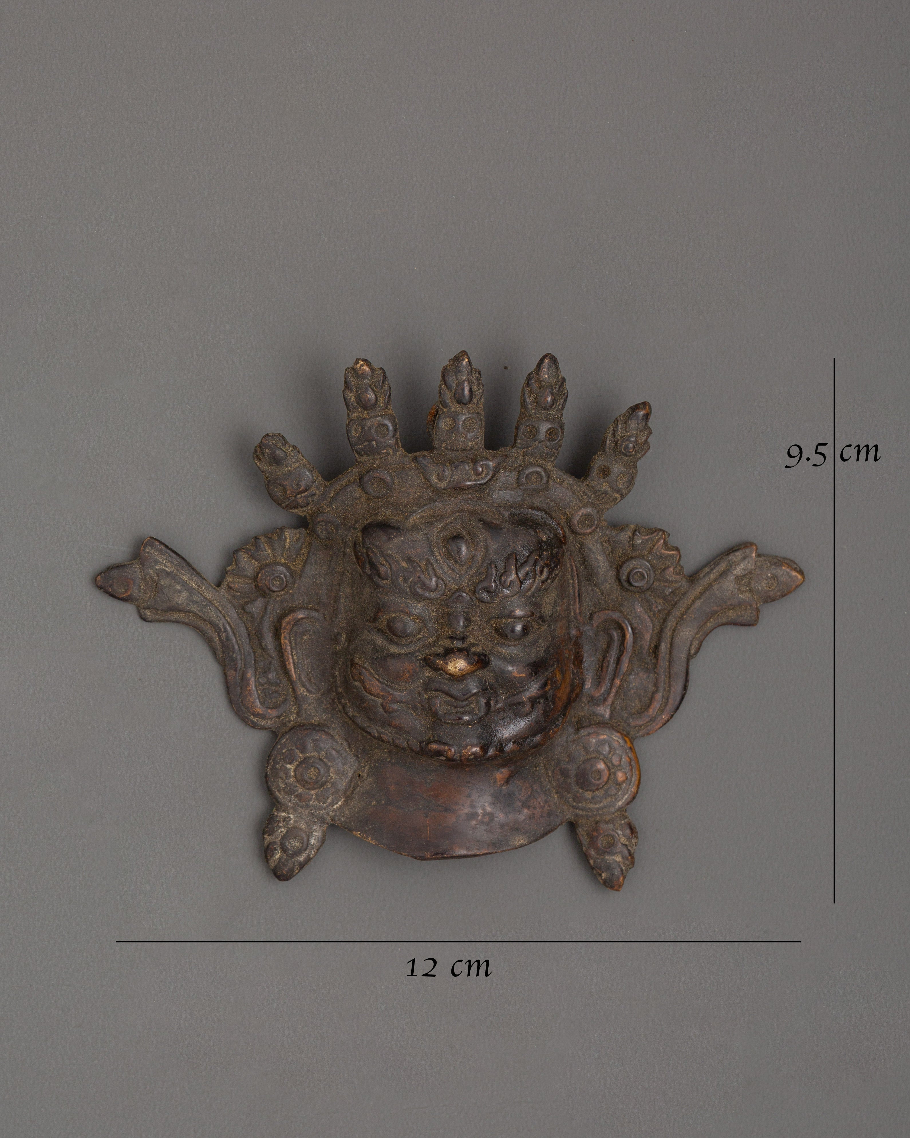 Brass Bhairav Wall Hanging | Hindu God Decor