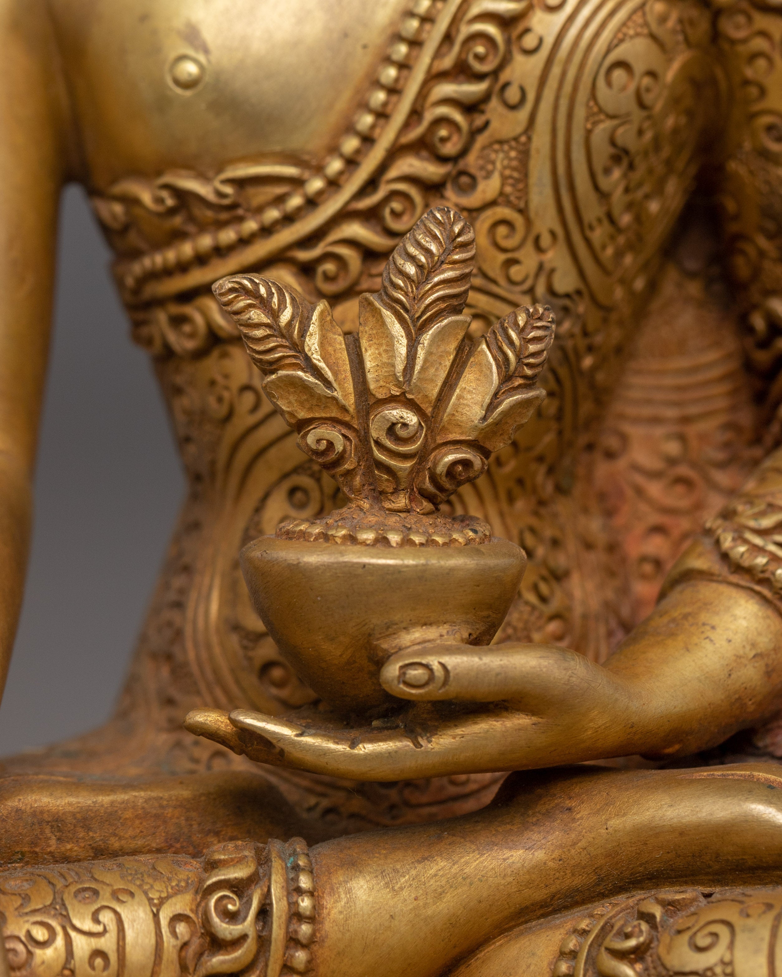 Copper Supreme Healer Medicine Buddha Statue | Powerful Tibetan Sculpture for Wellness