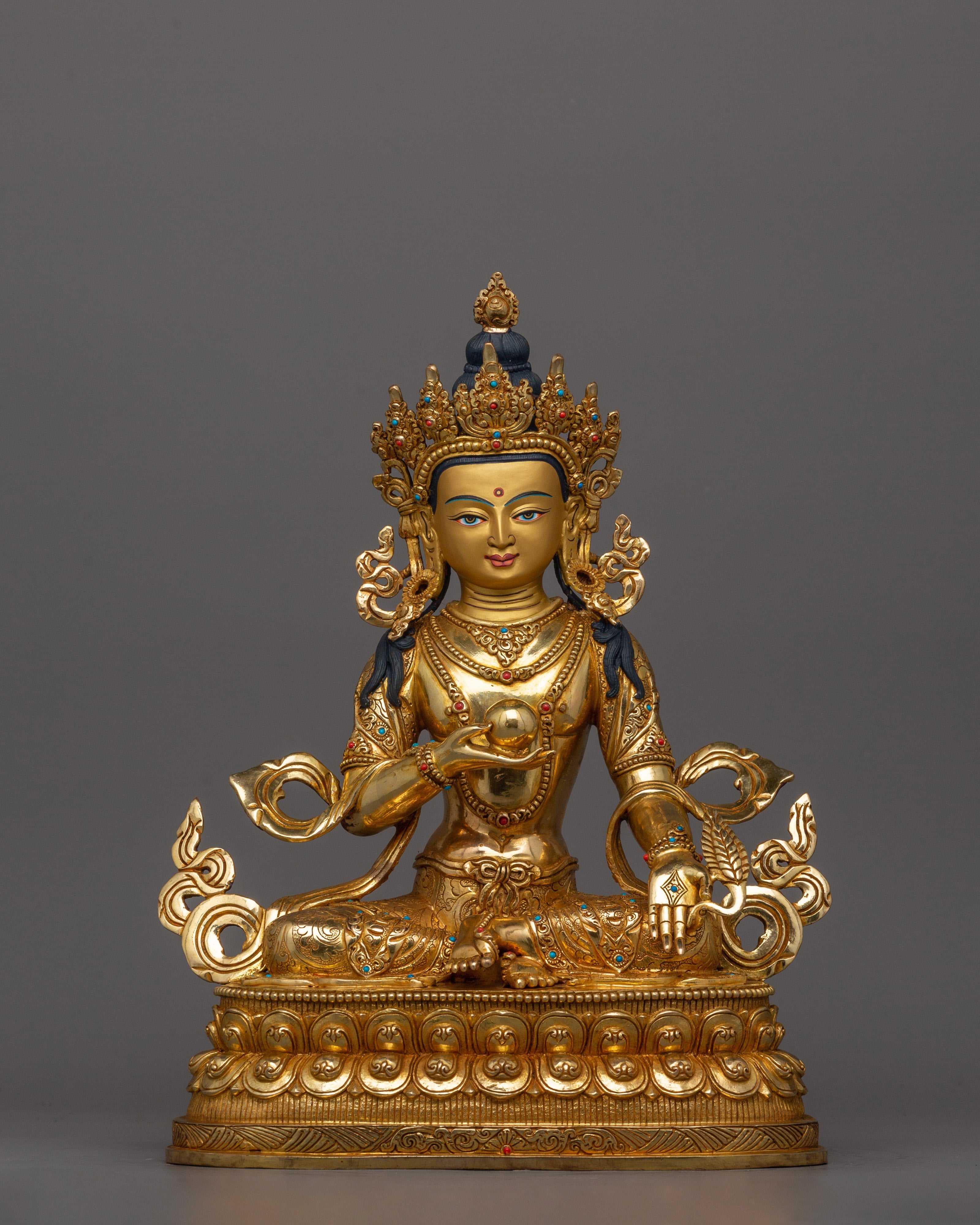 Earth Store Bodhisattva Kshitigarbha Buddhist Copper Sculpture | Tibetan Artwork