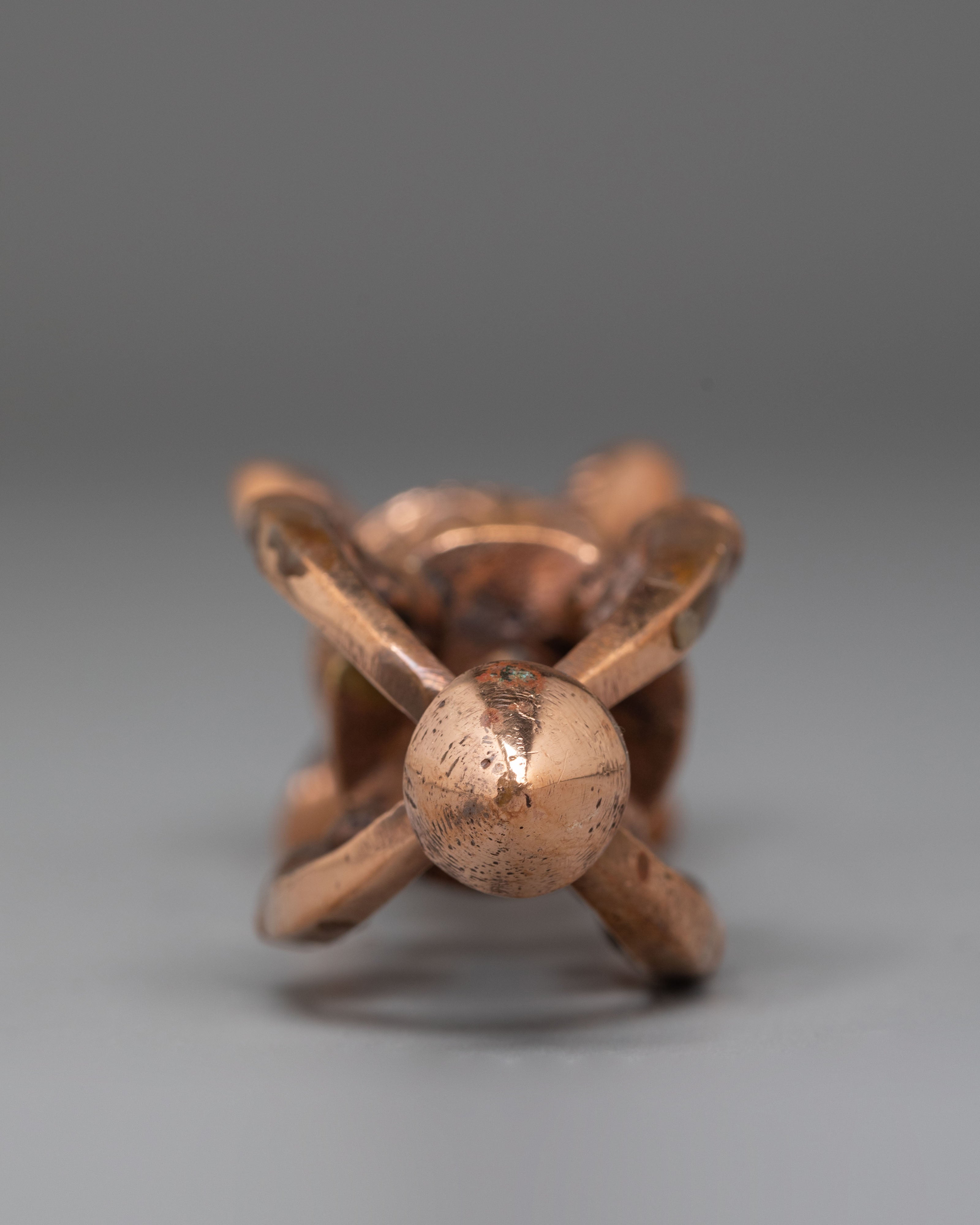 Tibetan Vajra for Ritual Use | Handcrafted Copper Dorje for Meditation