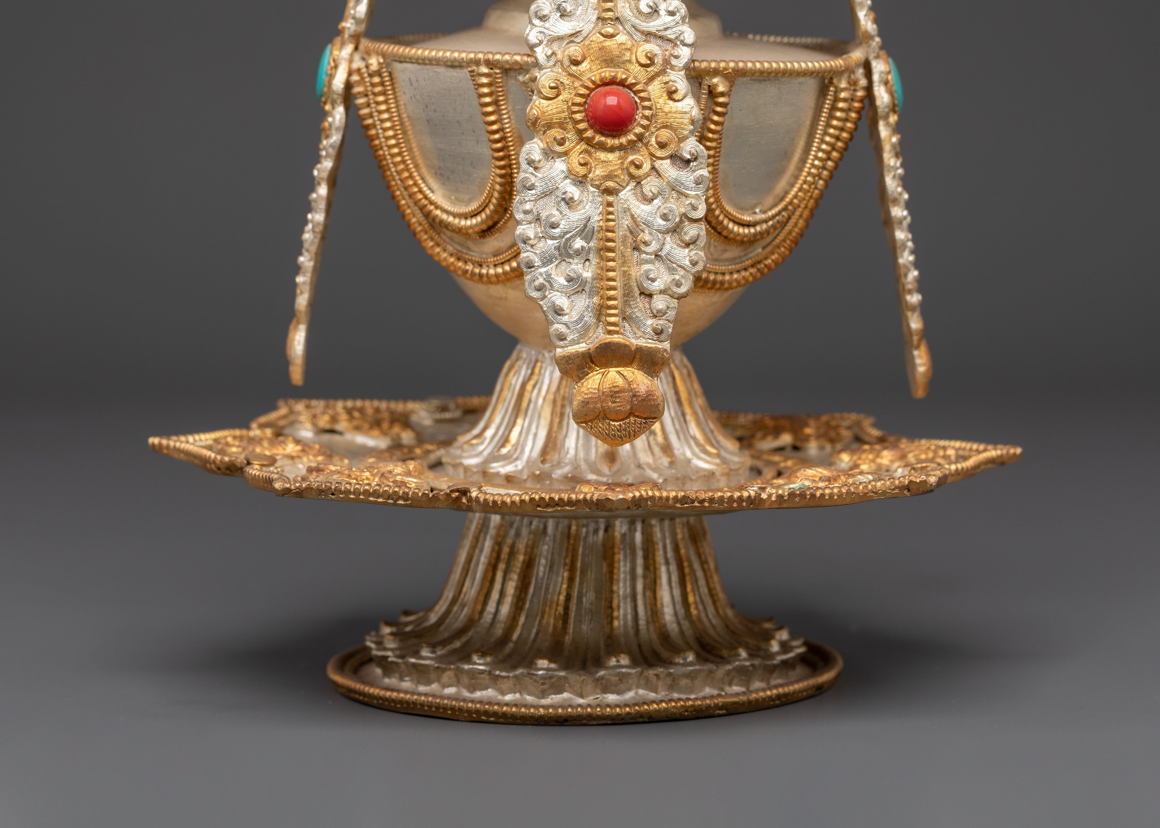 Sacred Spiritual Life Vase | Handcrafted Copper & Gold Plated Decor