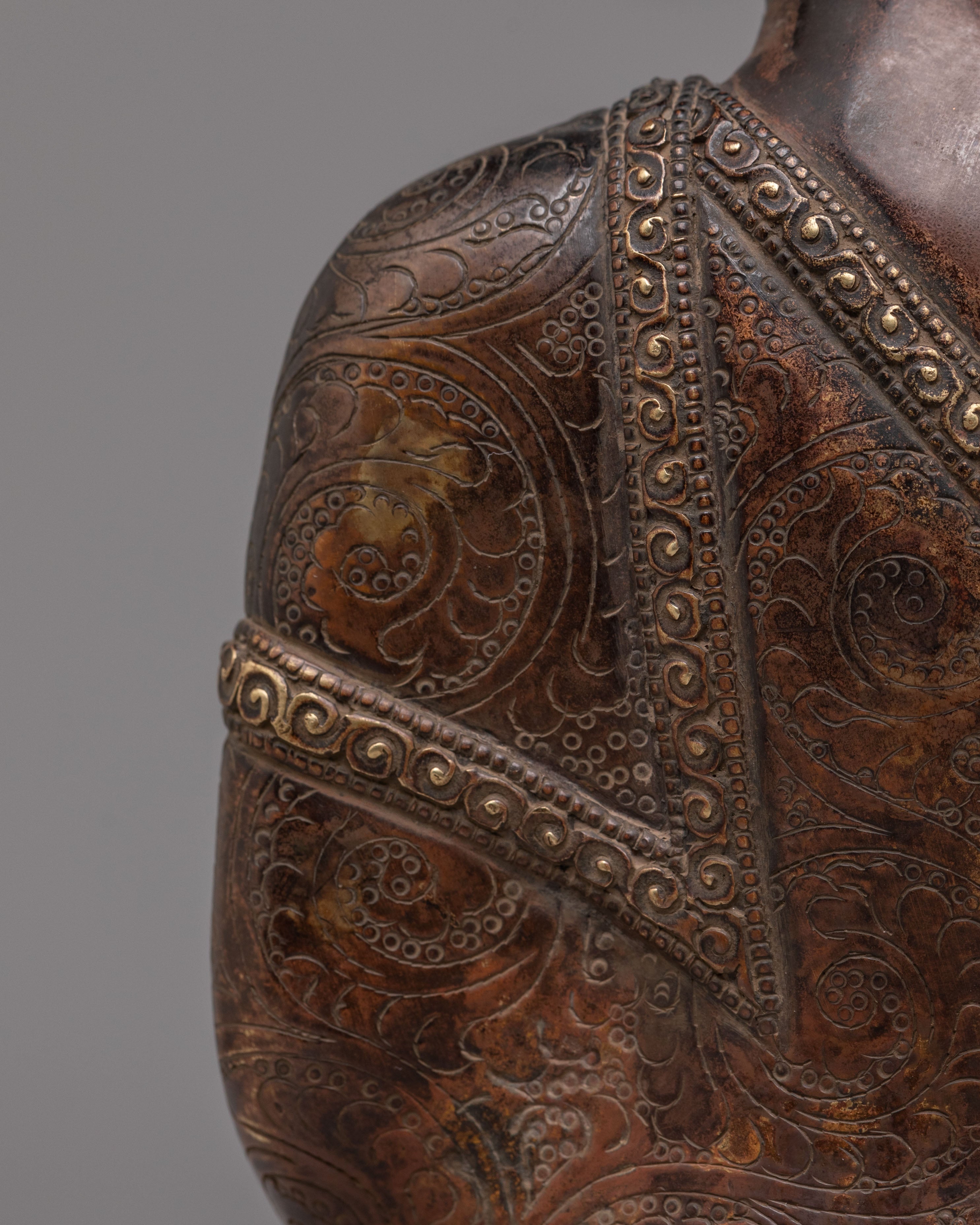 Tibetan Vairocana Buddha Statue | Copper Oxidized Tibetan Statue