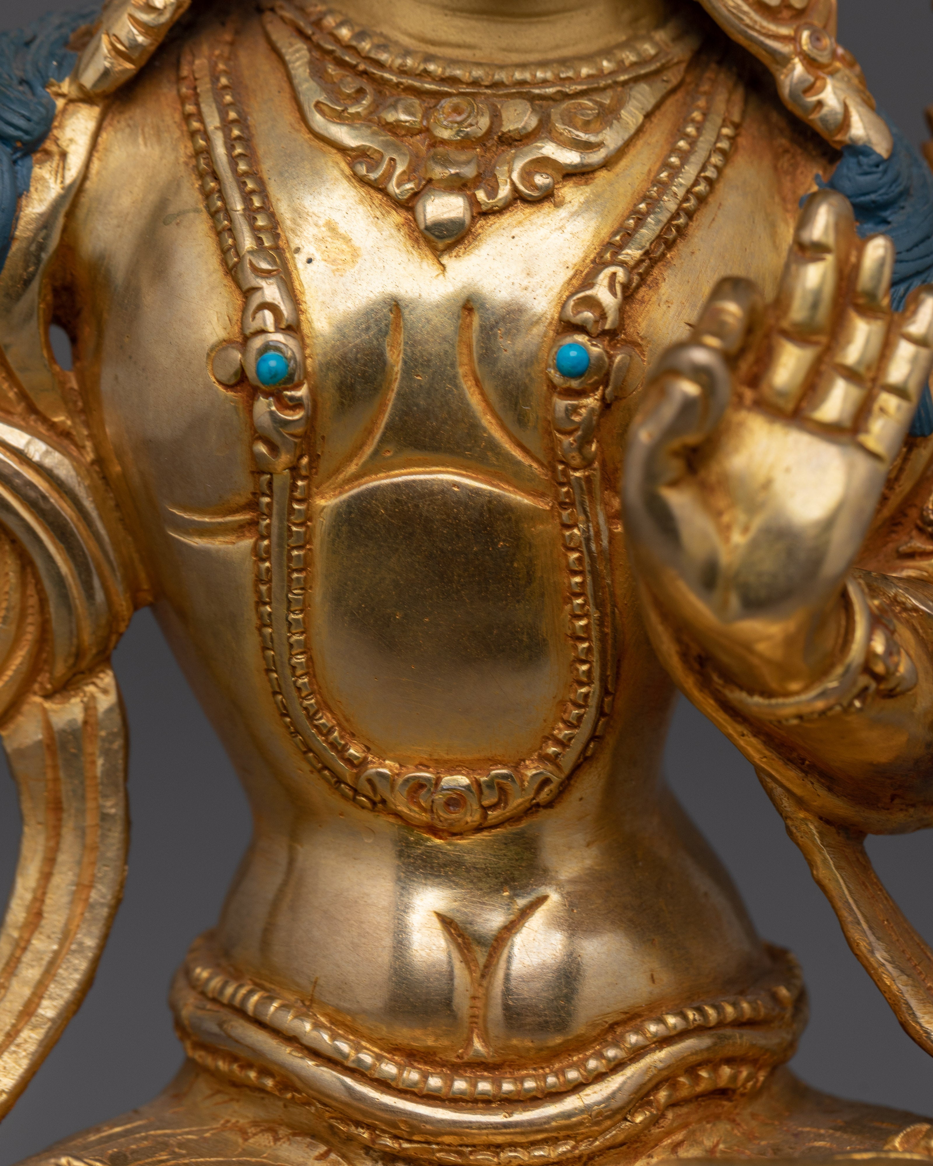 Wisdom Bodhisattva Manjushri with flaming Sword Statue for Decor