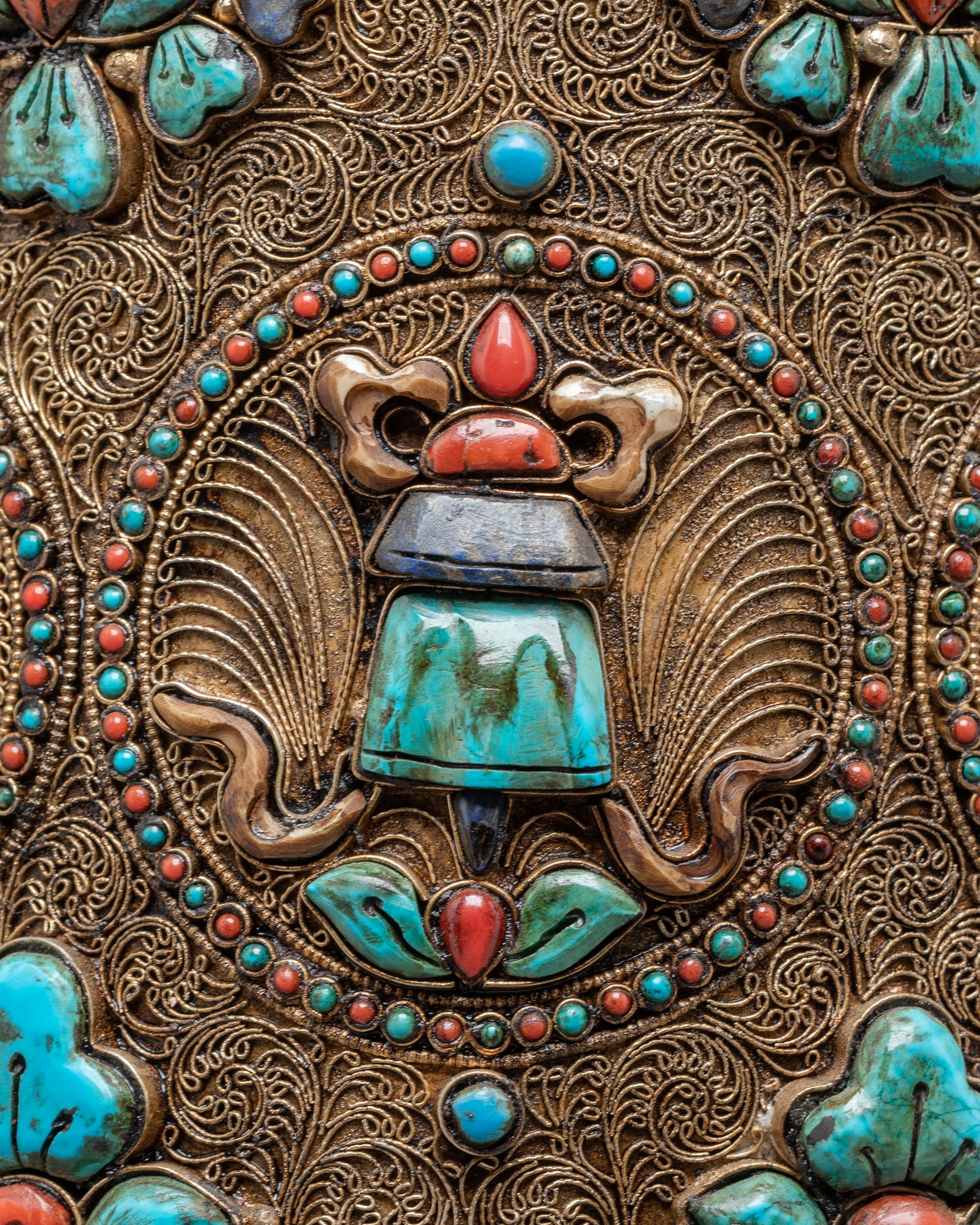 Prayer Wheel With 8 Auspicious Symbols | Tibetan Ritual Prayer Wheel