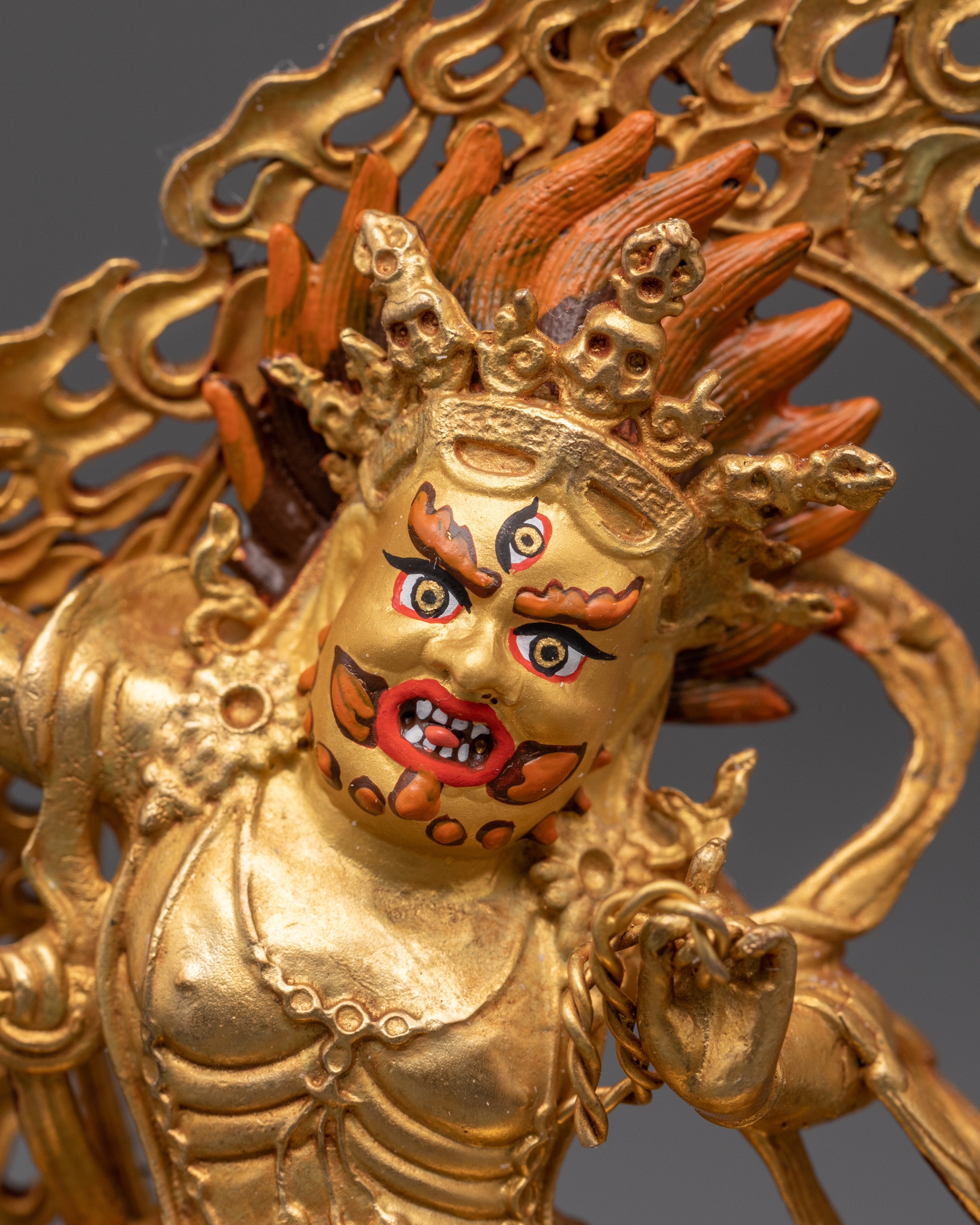 Sacred Vajrapani Sculpture | Tibetan Buddhist Protector Statue
